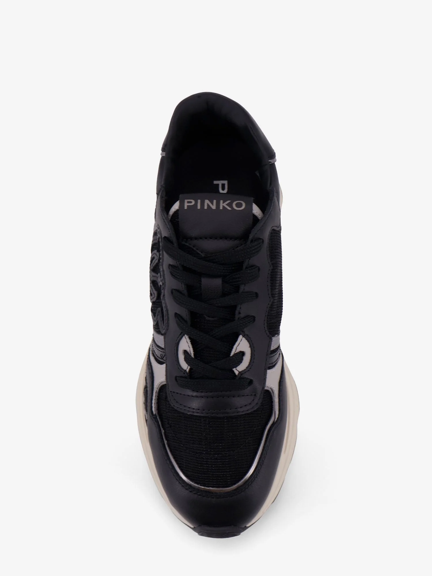 Pinko Zoe Leather Sneakers With Mesh Inserts - Image 5
