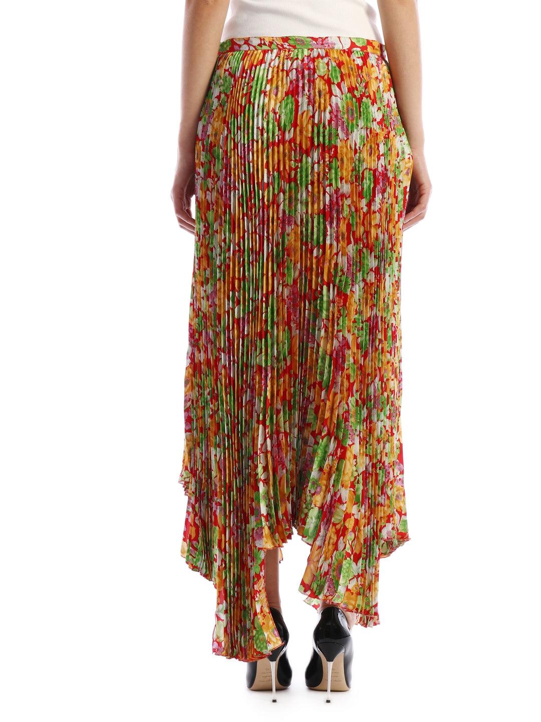Plan C Floral Plissè Skirt - Image 4