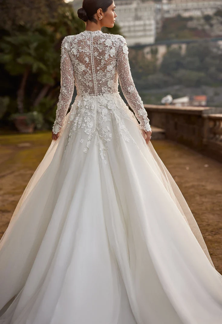 Klassa High-Neck Lace Wedding Gown - Image 2