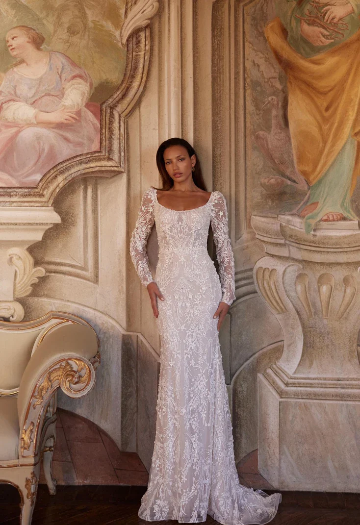 Pollardi Marisella Mermaid Lace Wedding Gown