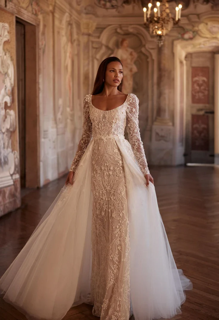 Pollardi Marisella Mermaid Lace Wedding Gown - Image 3