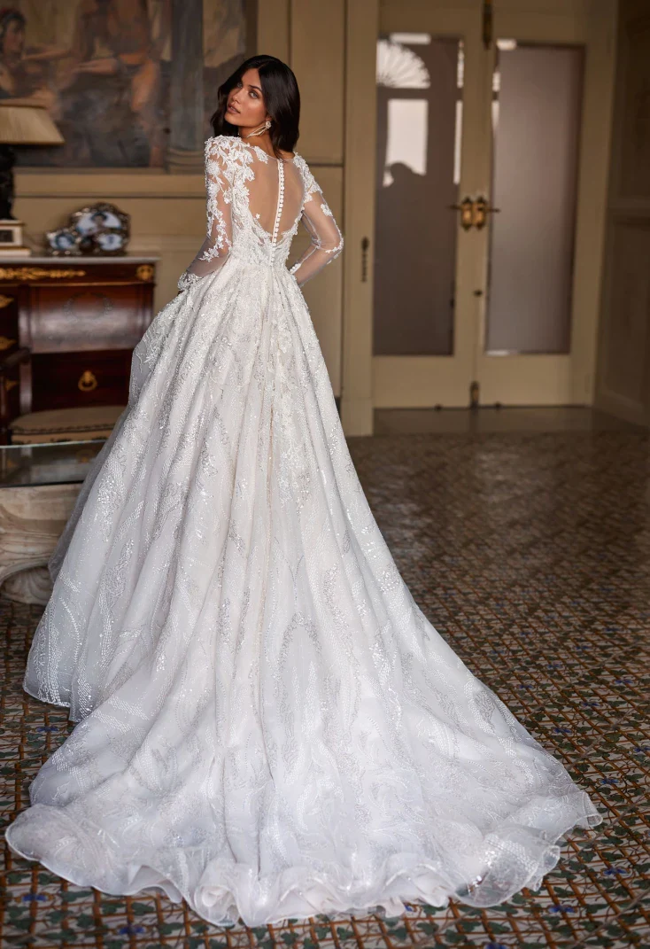 Polliss Embroidered Ball Gown with 3D Appliqué - Image 2