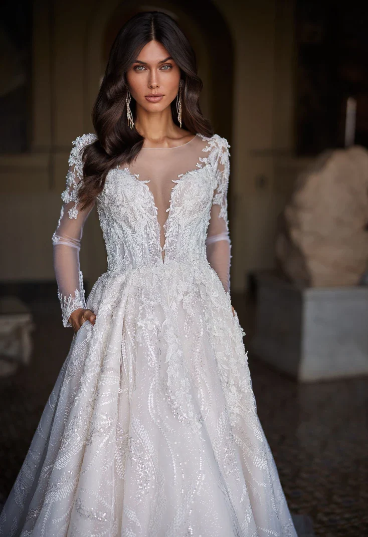 Polliss Embroidered Ball Gown with 3D Appliqué - Image 3