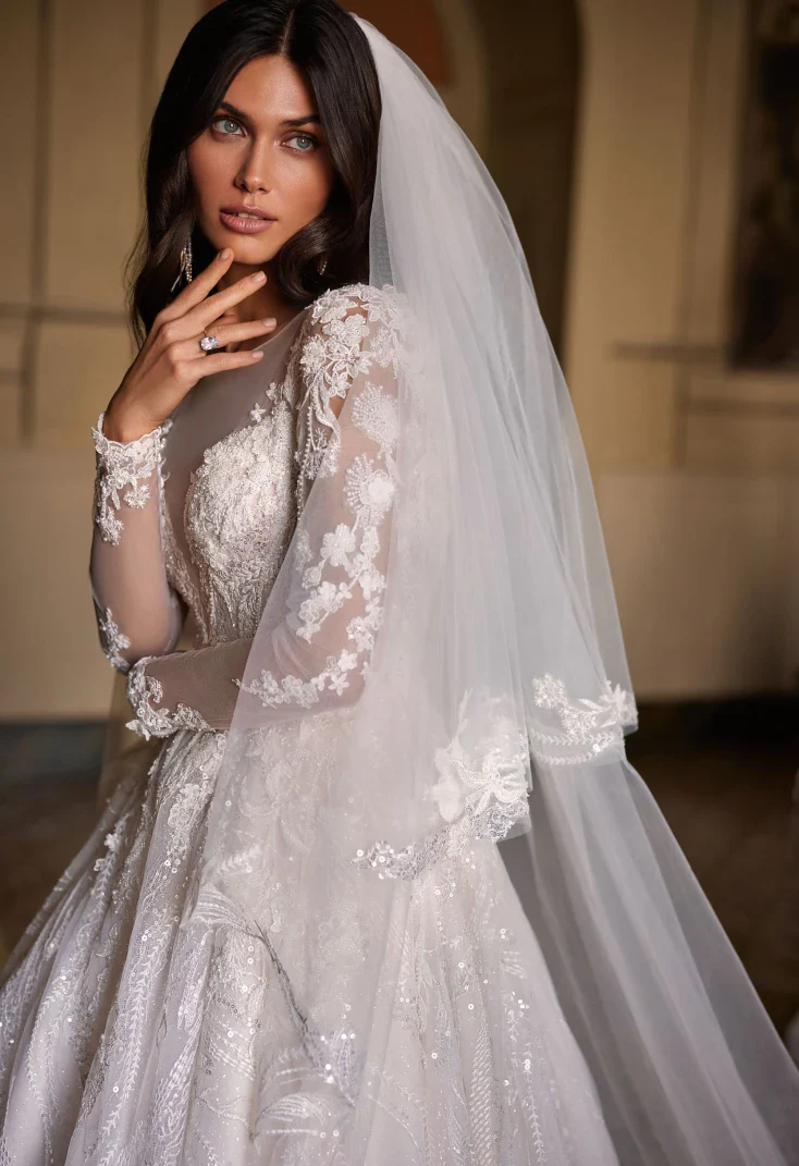 Polliss Embroidered Ball Gown with 3D Appliqué - Image 4