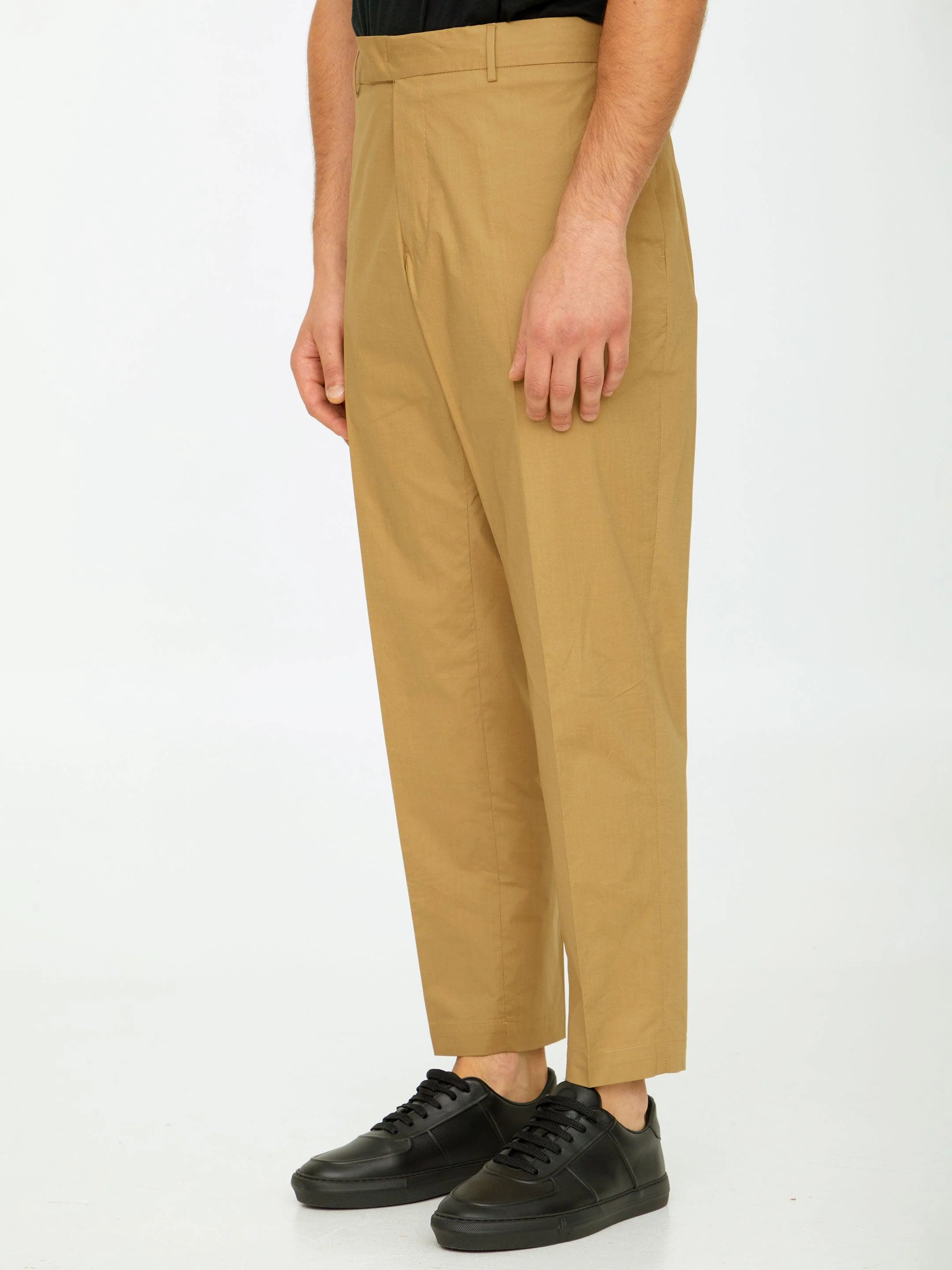 Pt Torino Beige Cotton Trousers - Image 2