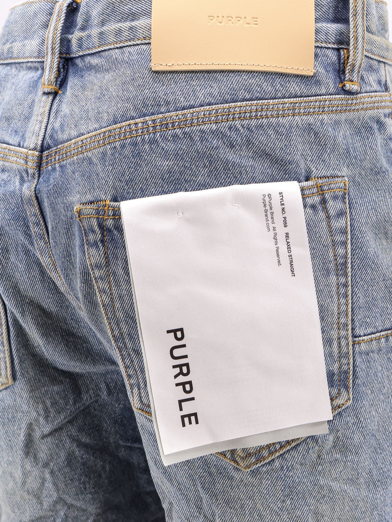 Purple Brand Cast Iron Light Indigo Shorts - Image 3