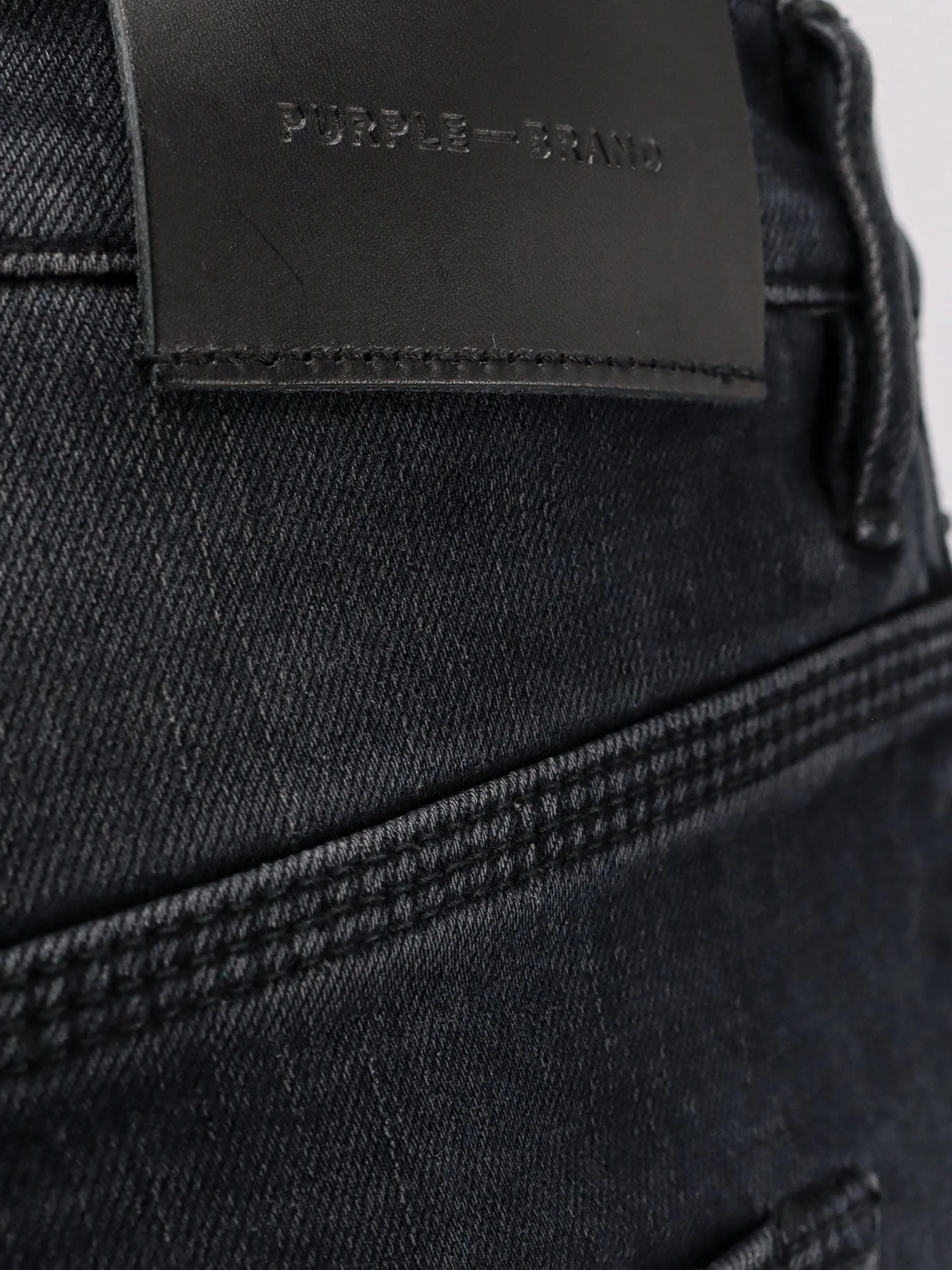 Purple Brand Dropped Fit Black Denmim Trousers - Image 3