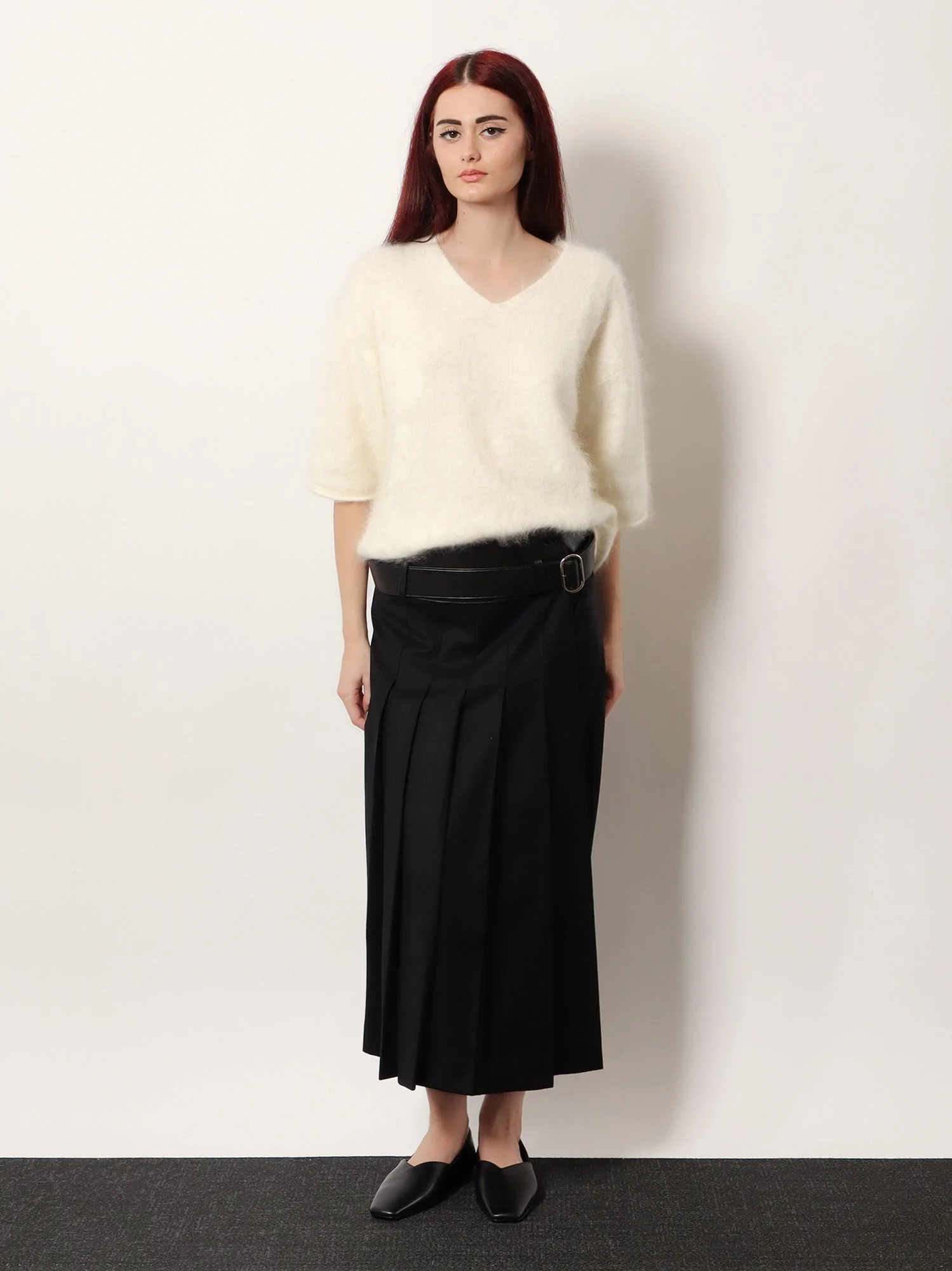 R2W Nayla Pleated Wool Trousers Skirt - Image 2