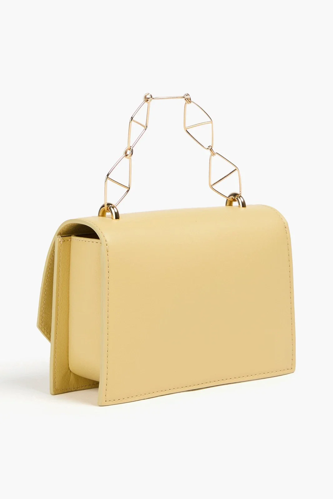 Rejina Pyo Leather Satchel Bag with Sculptural Chain Handle - Image 4