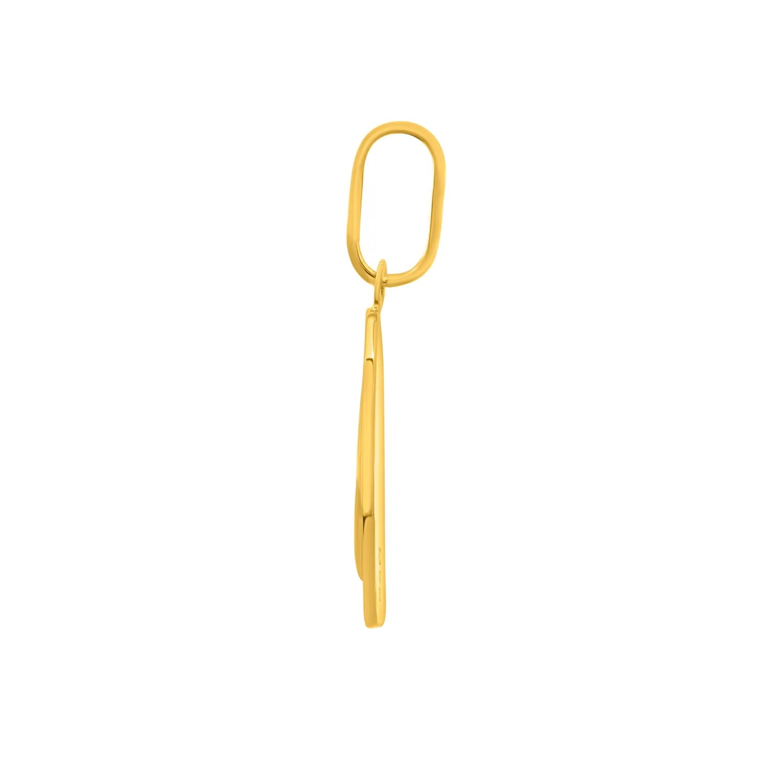 Religious Pendant with Praying Hands in 14K Yellow Gold - Image 2