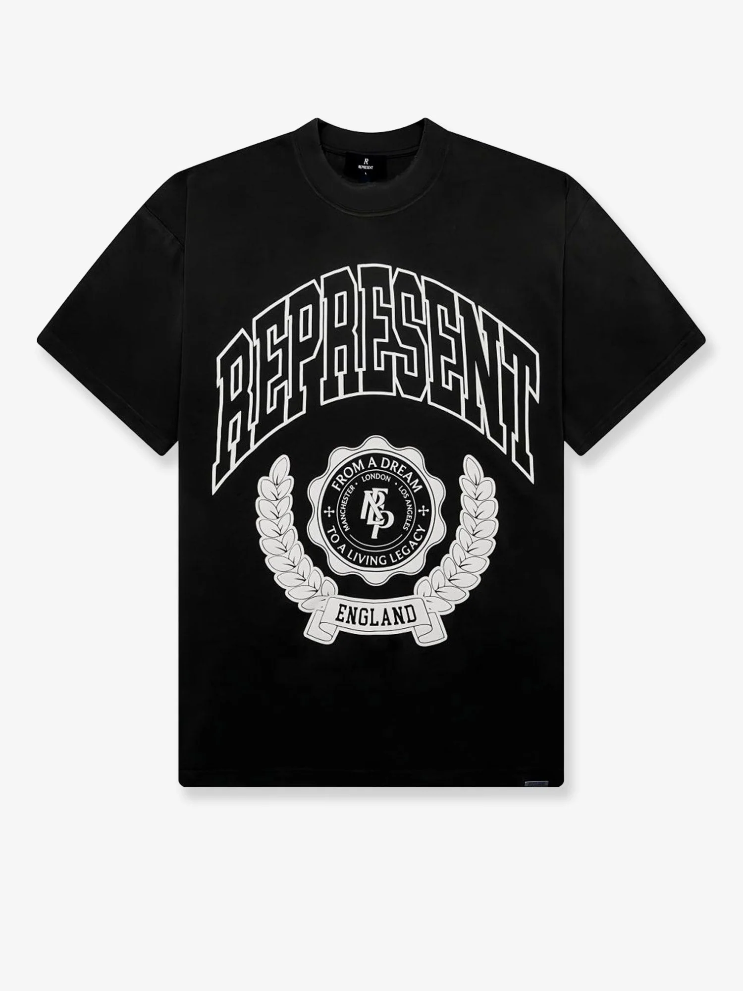 Represent Legacy Crest Cotton T-Shirt With Distressed Effect - Image 4