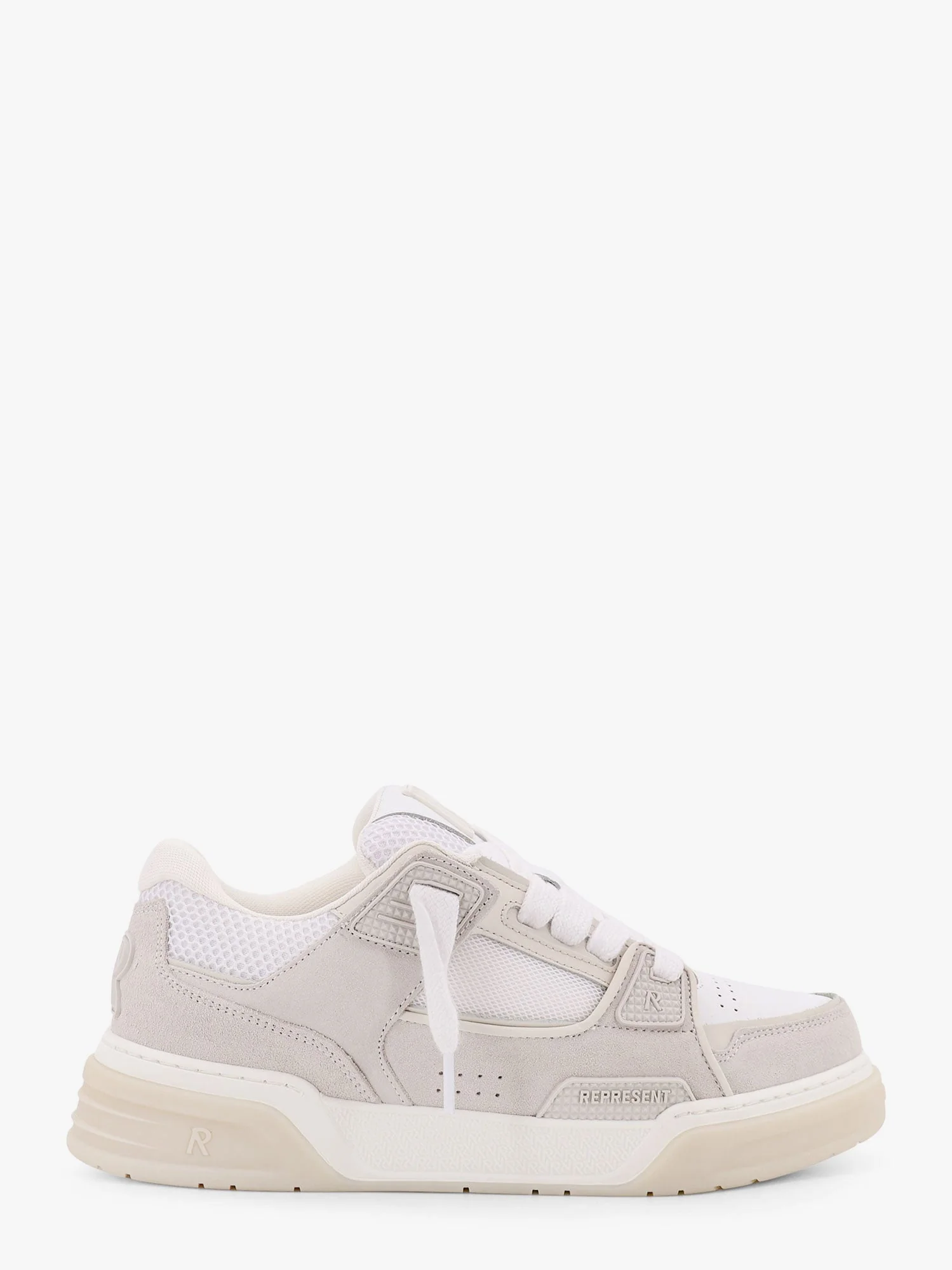 Represent Studio Mesh And Suede Low-Top Sneakers