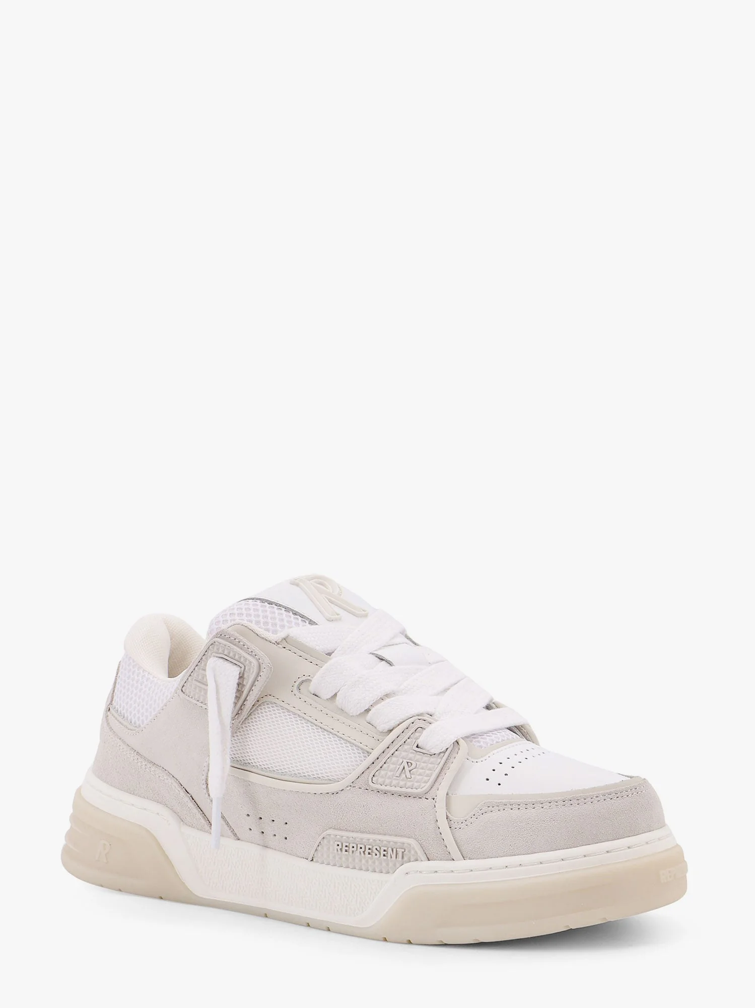 Represent Studio Mesh And Suede Low-Top Sneakers - Image 2