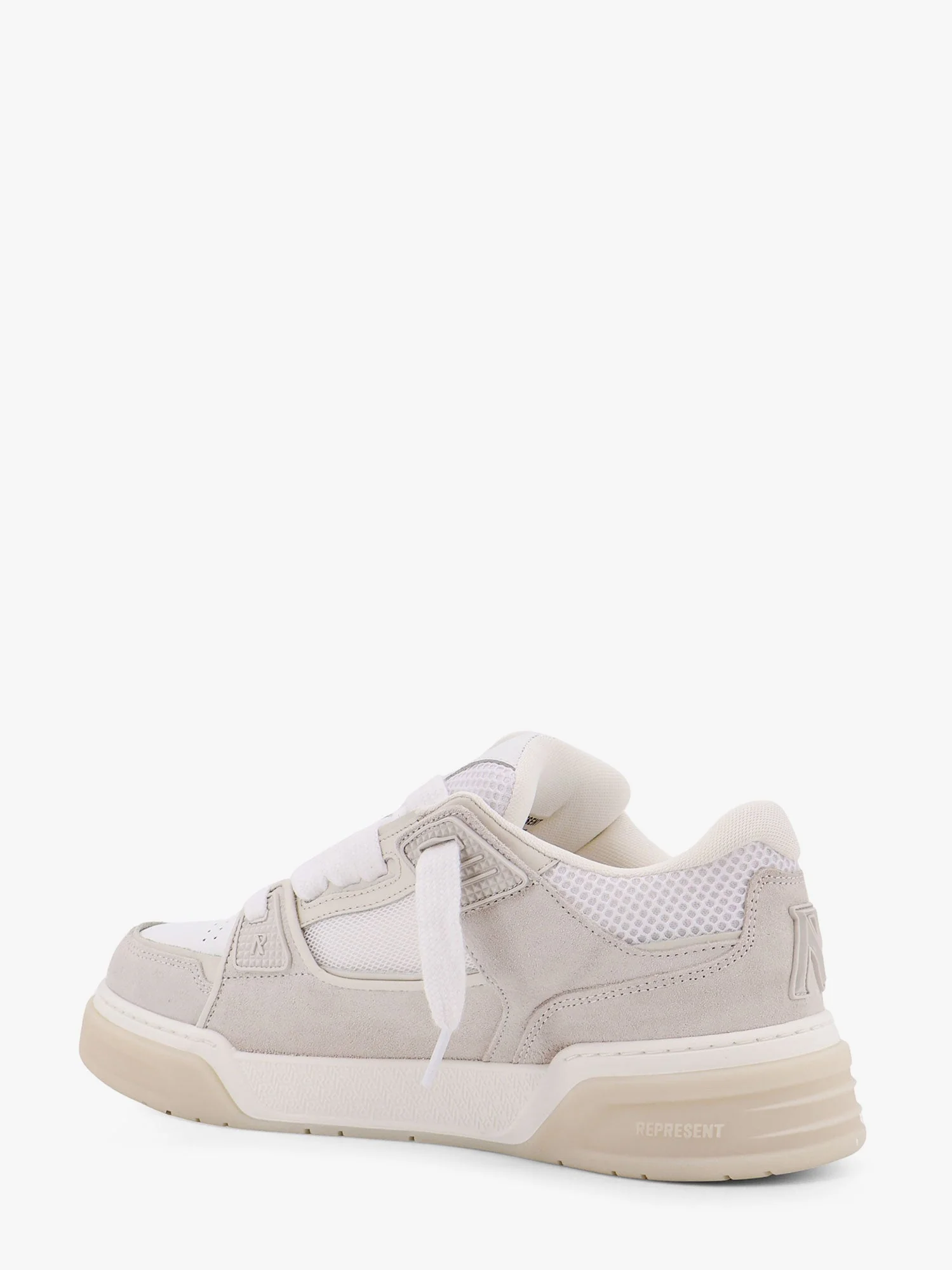 Represent Studio Mesh And Suede Low-Top Sneakers - Image 3