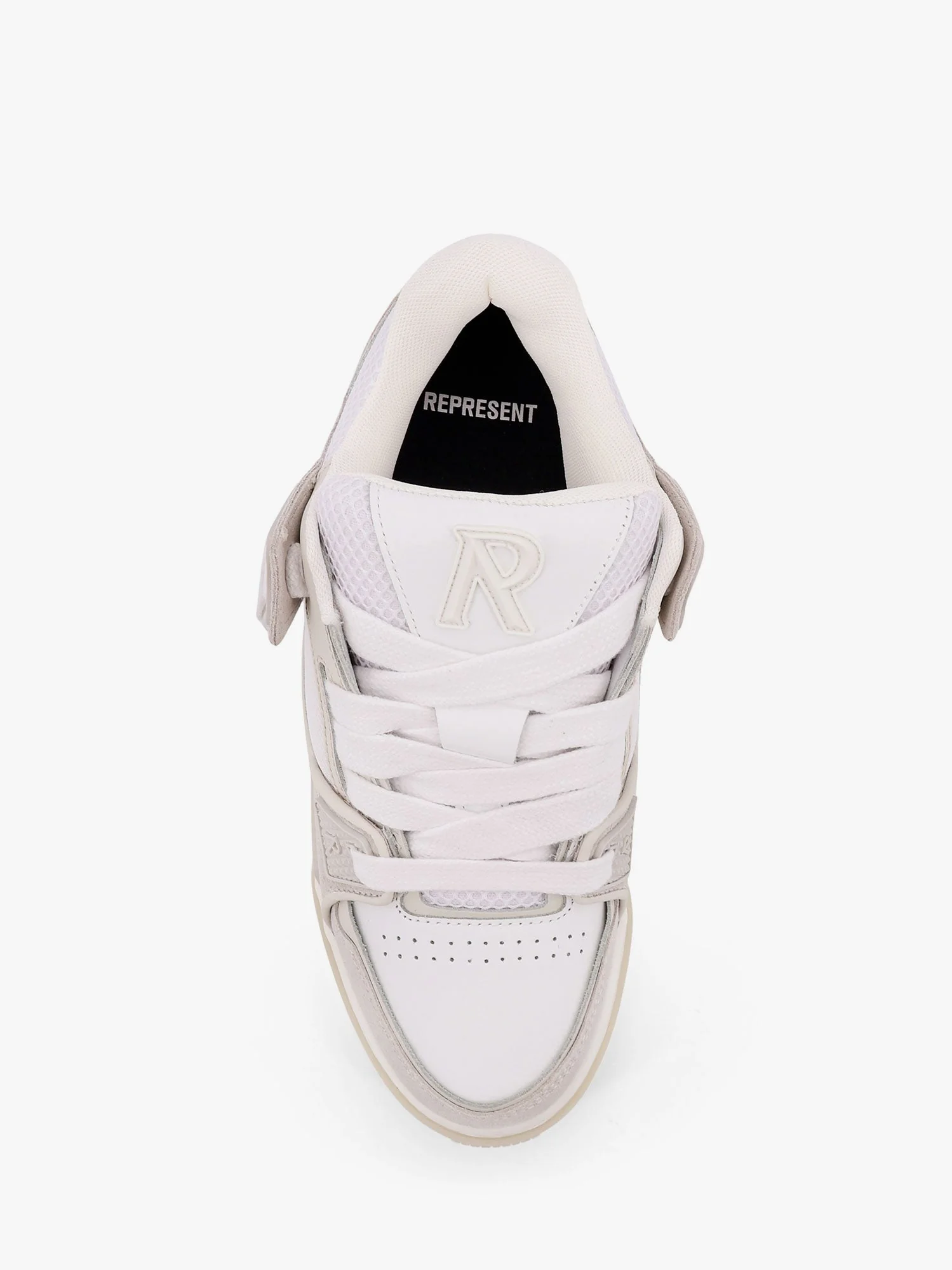 Represent Studio Mesh And Suede Low-Top Sneakers - Image 4