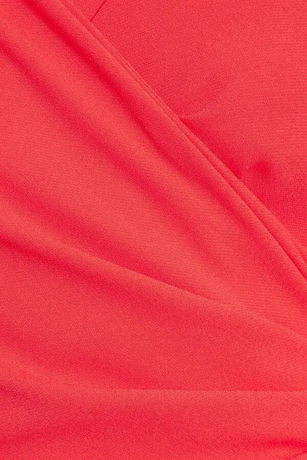 Rhea Costa Wrap Effect Crepe Gown in Scarlett Red - Image 4