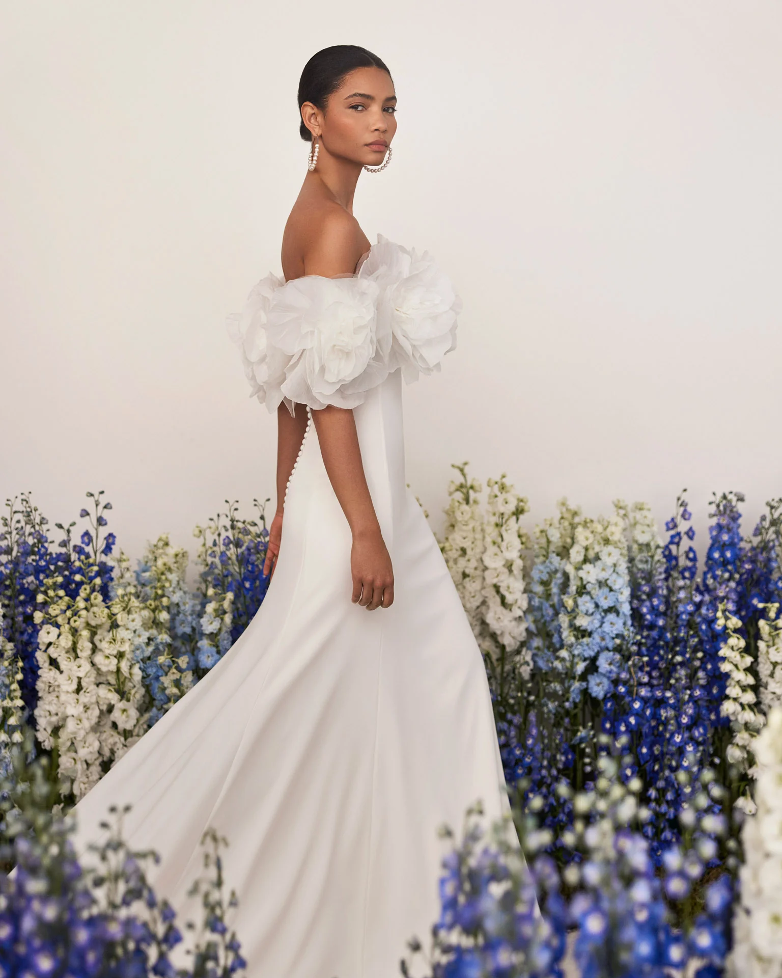 Rosa Clará Couture Tayden Strapless Crepe Wedding Gown - Image 4