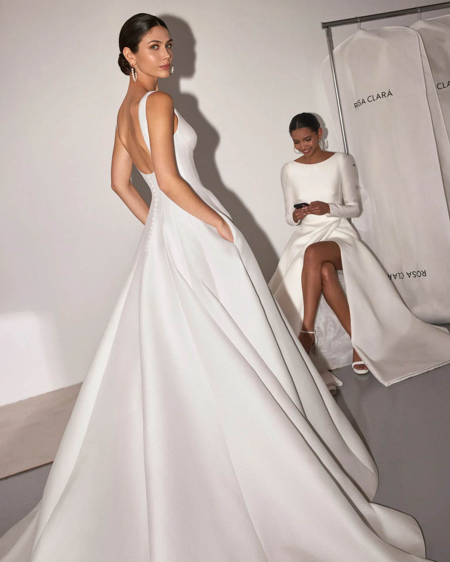 Rosa Clará Couture Tosca Square Neck Princess Wedding Dress - Image 5
