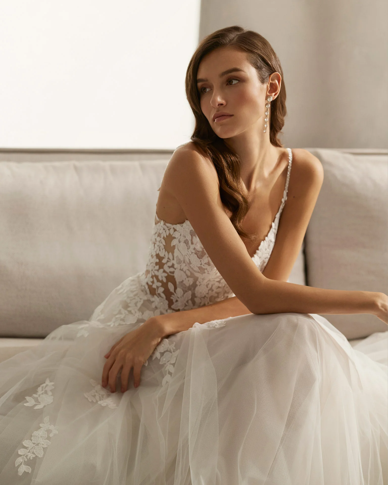 Rosa Clará Soft Carpi Lace & Tulle Princess Wedding Dress - Image 3