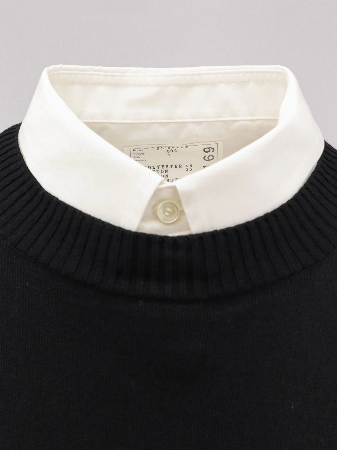 Sacai Cotton Popeline And Knit Short Dress - Image 3