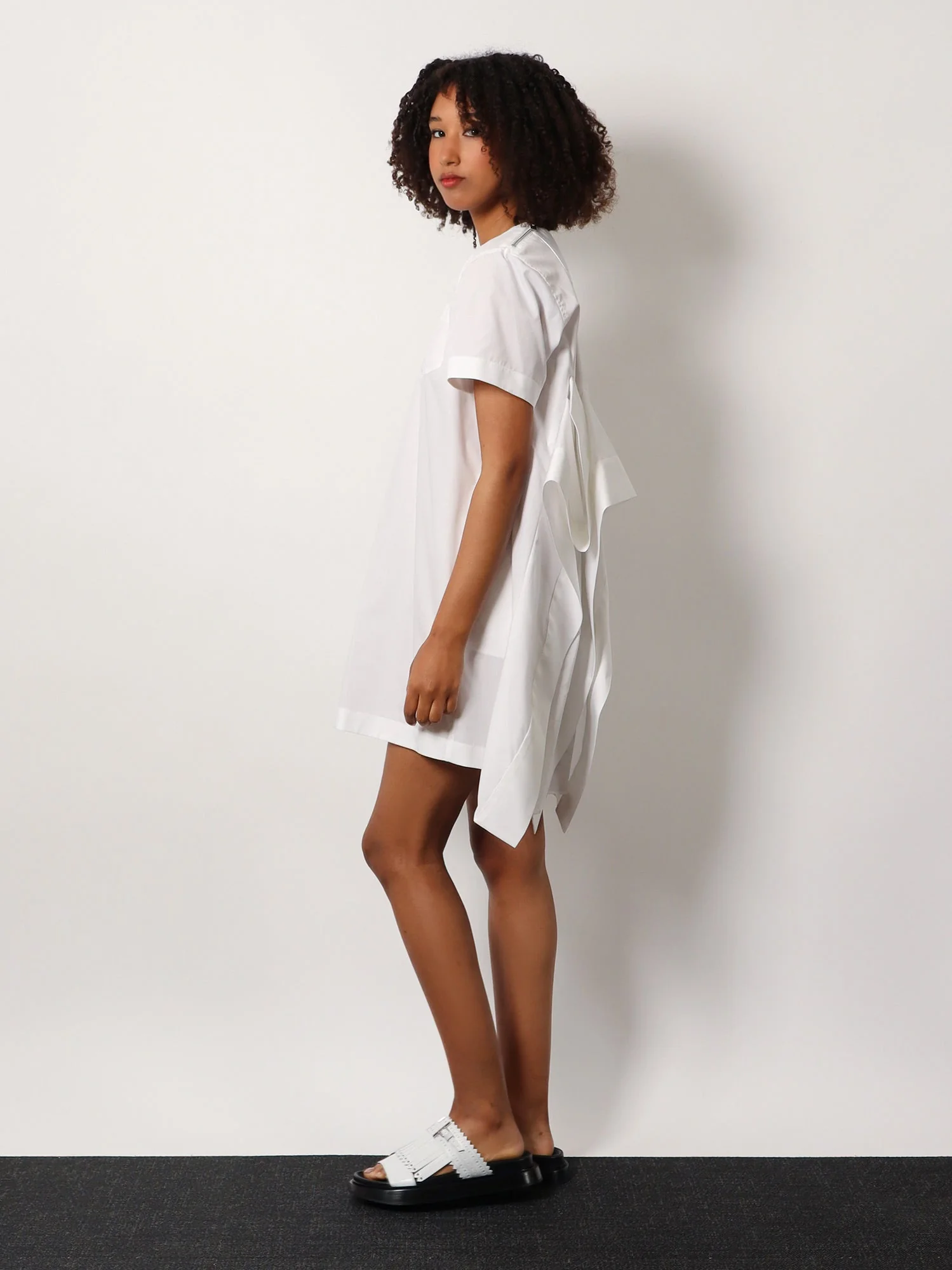 Sacai Dress With Draped Cotton Inserts On The Back - Image 2