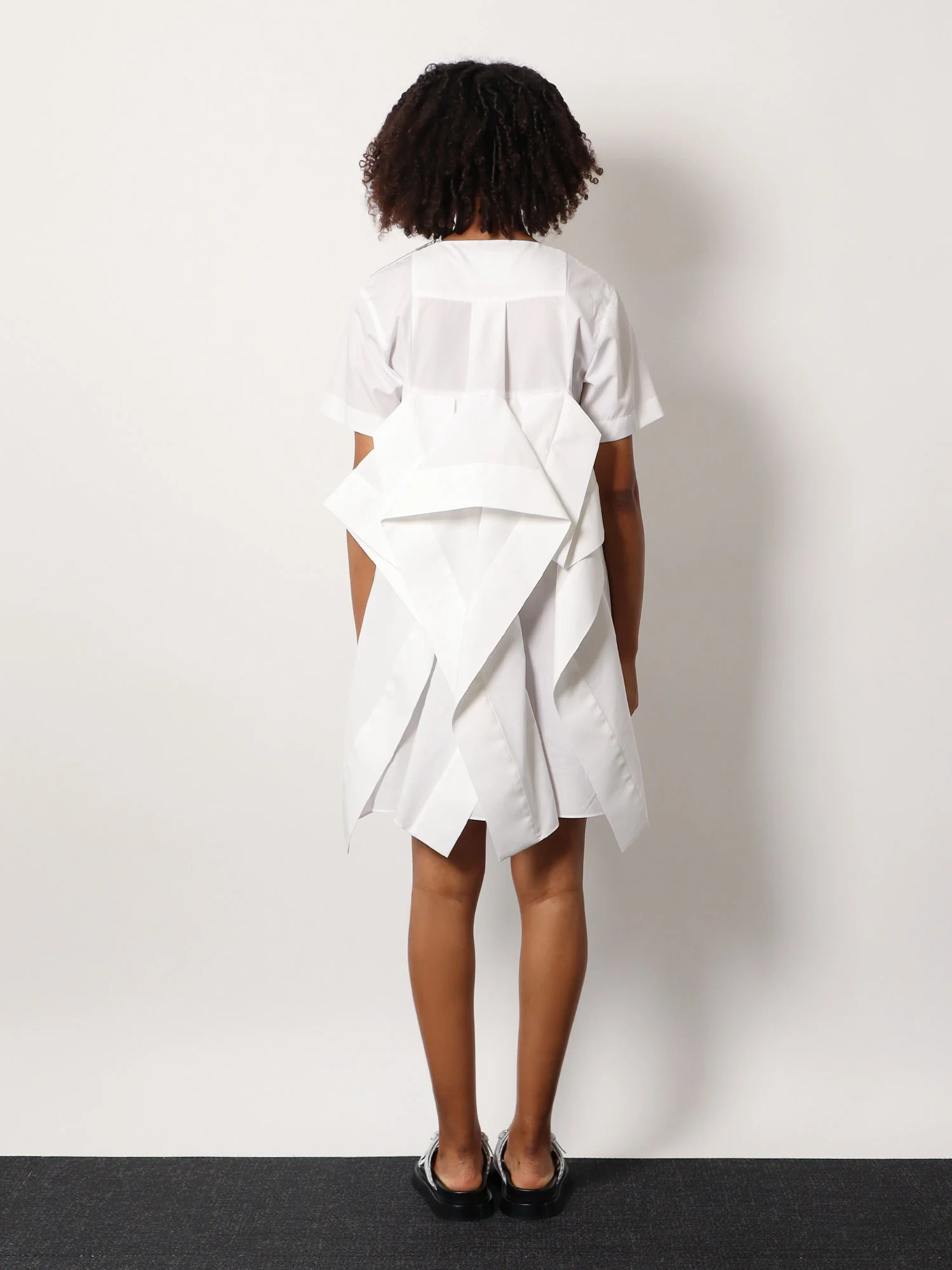 Sacai Dress With Draped Cotton Inserts On The Back - Image 3