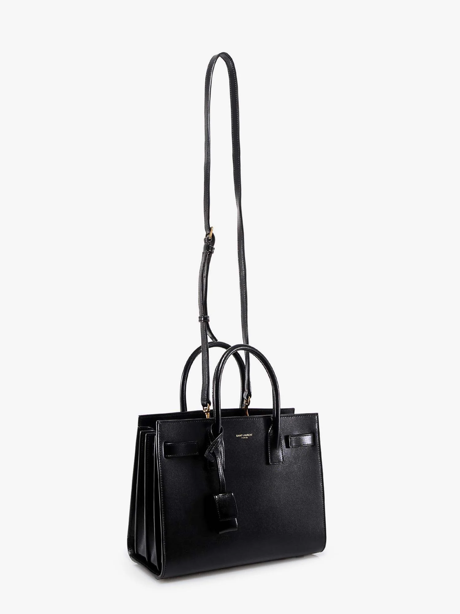 Saint Laurent Baby Sac De Jour Leather Handbag With Padlock - Image 3