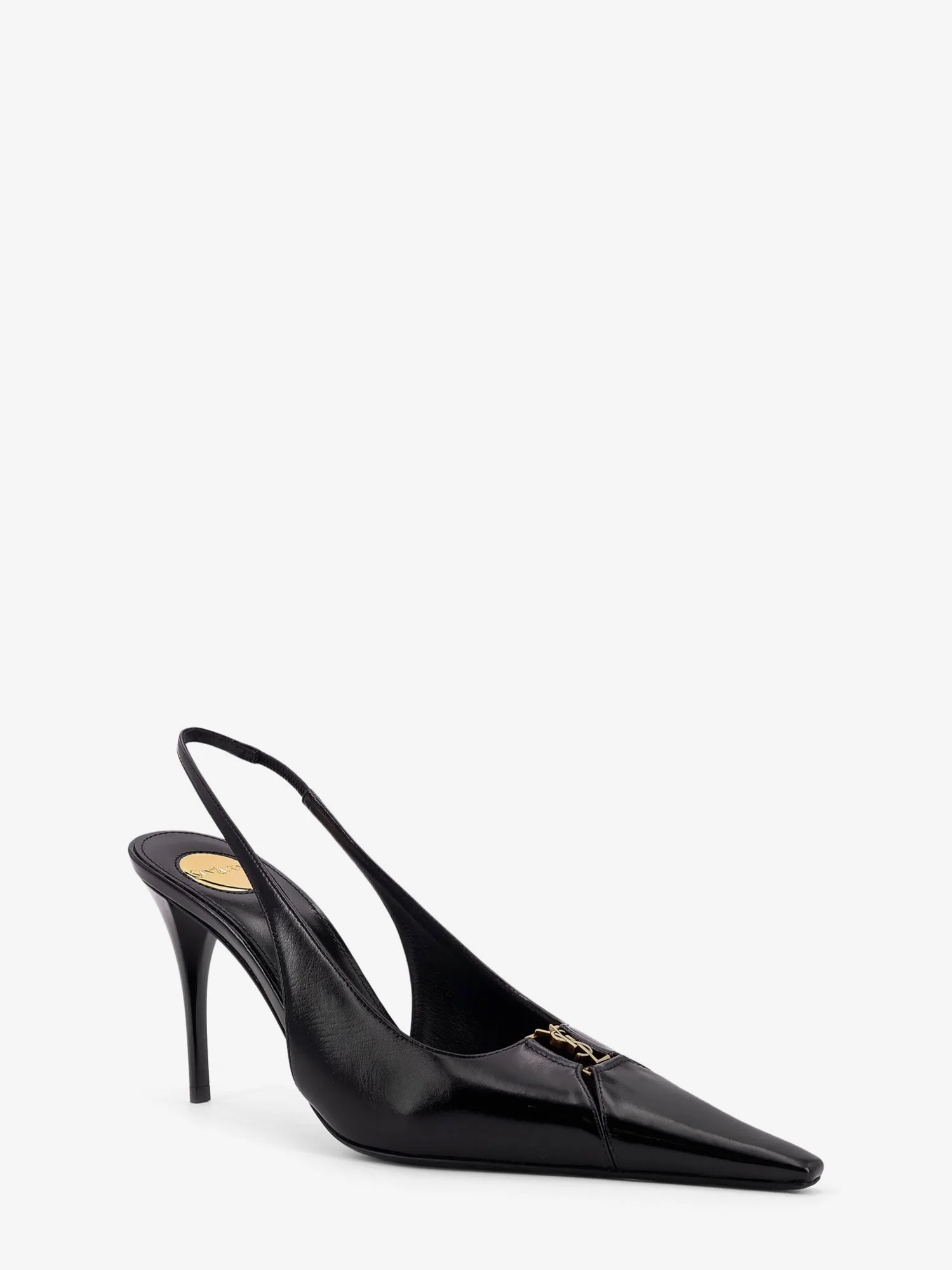Saint Laurent Babylone 90 Pum Leather Slingback Pumps - Image 2