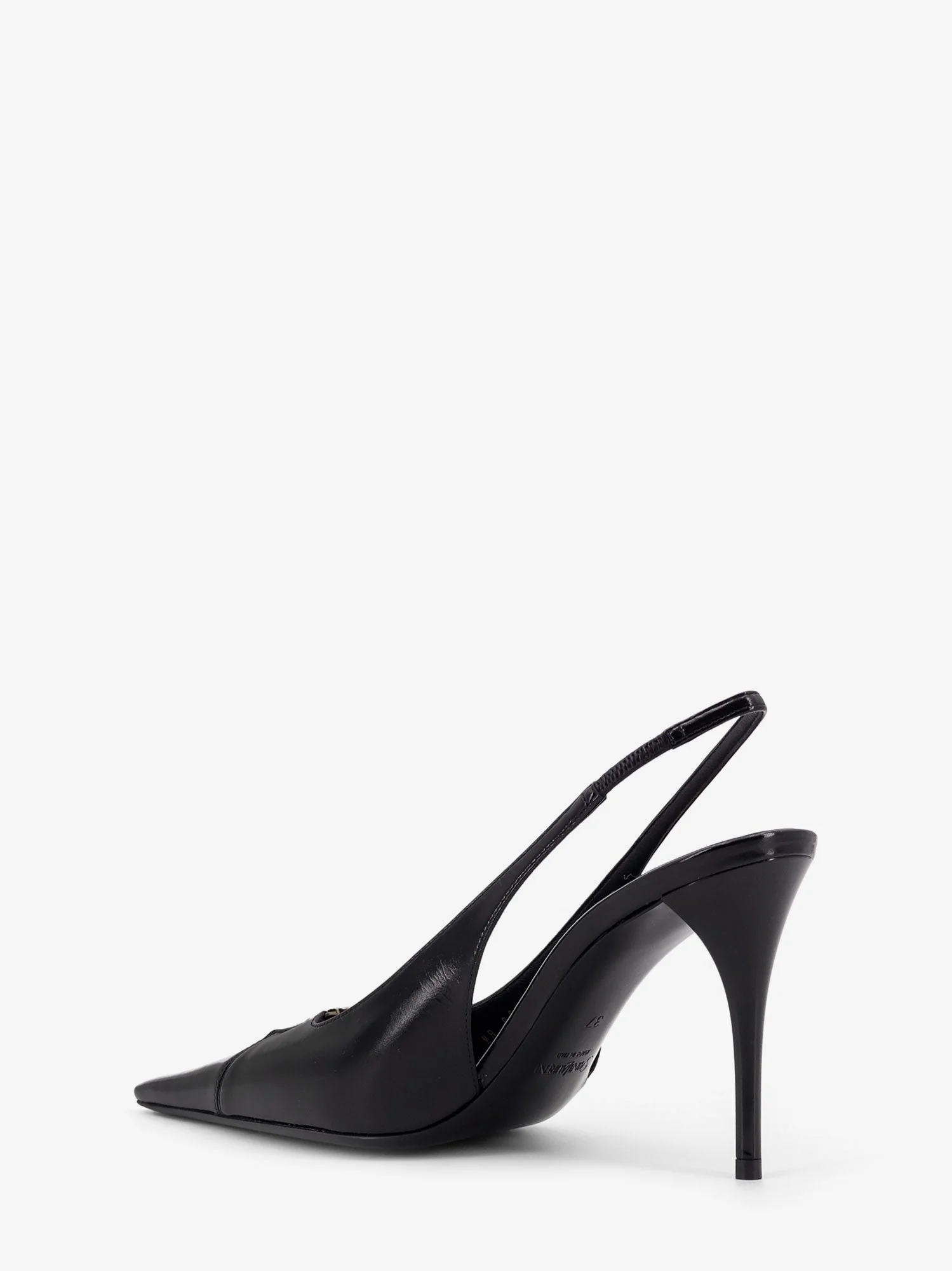Saint Laurent Babylone 90 Pum Leather Slingback Pumps - Image 3