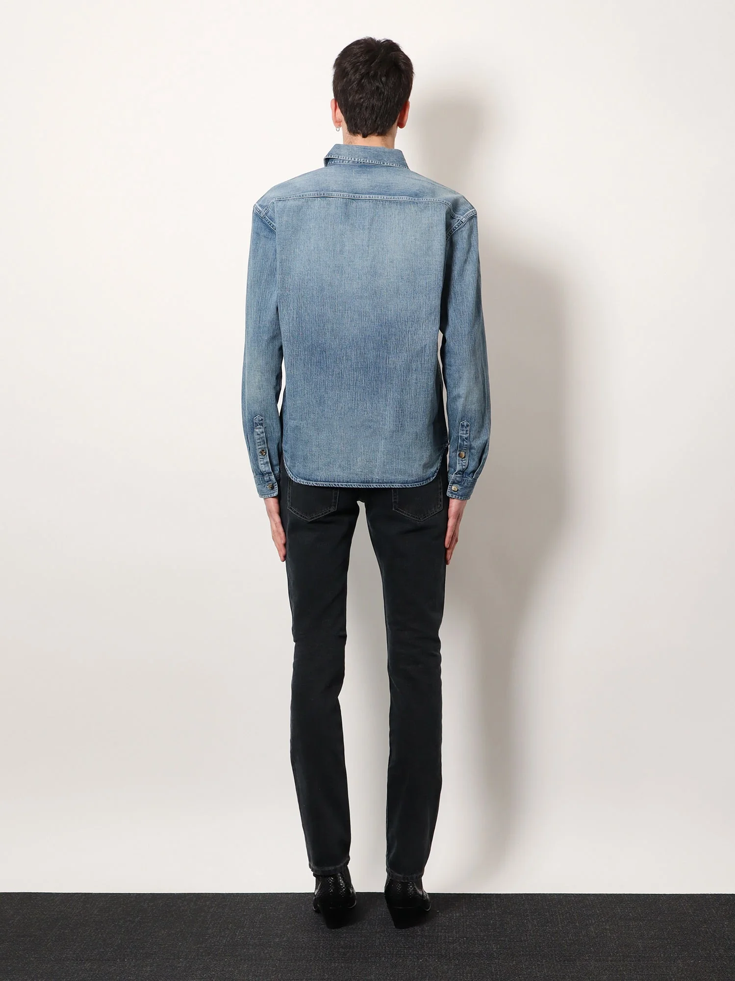 Saint Laurent Cassandre Denim Shirt - Image 3
