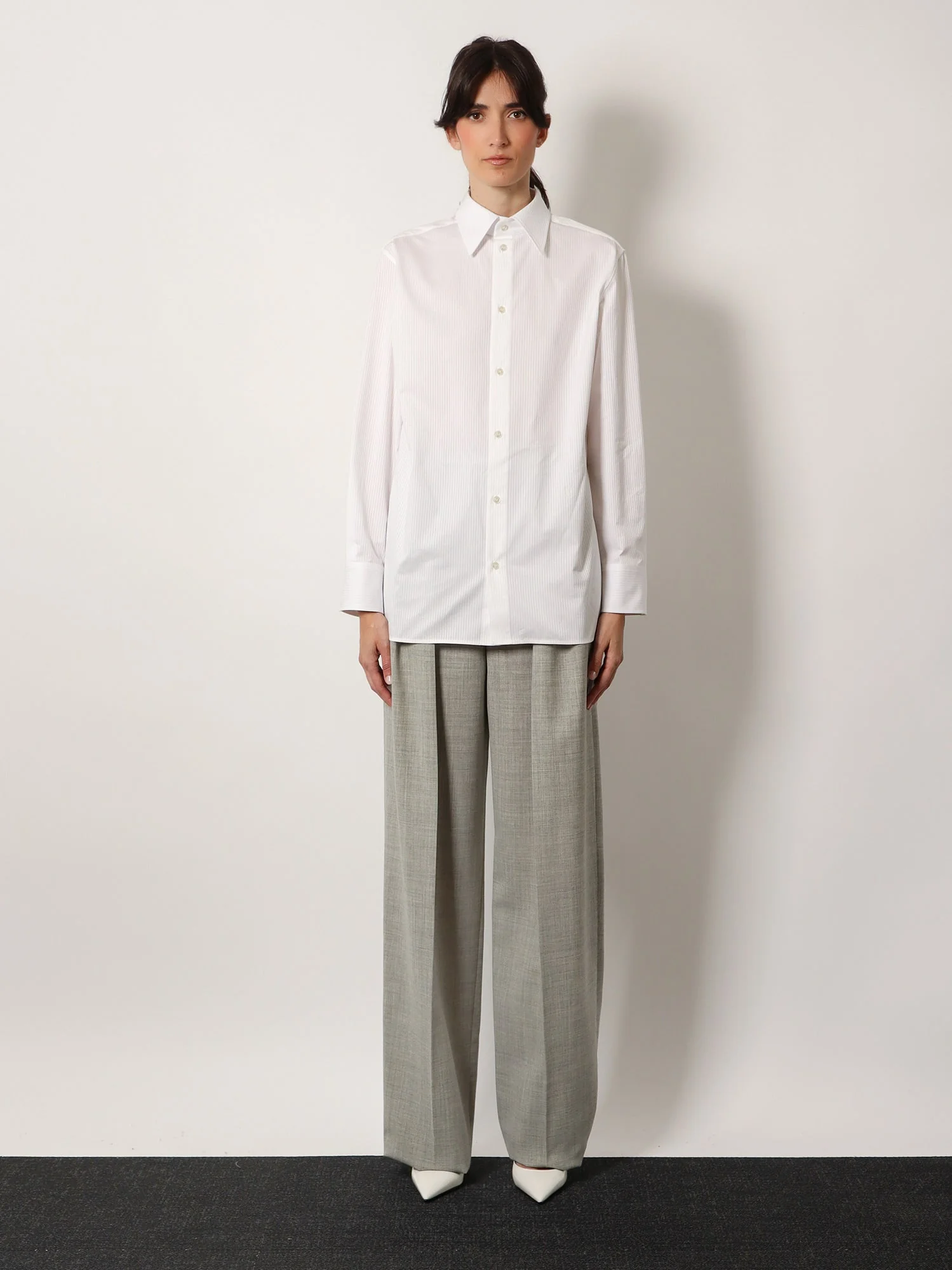 Saint Laurent Certified Cotton Shirt With Cassandre Embroidery - Image 3