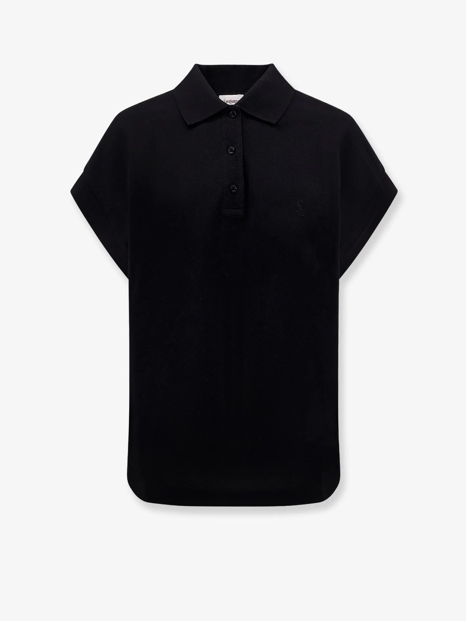 Saint Laurent Cotton Blend Polo Shirt With Logo