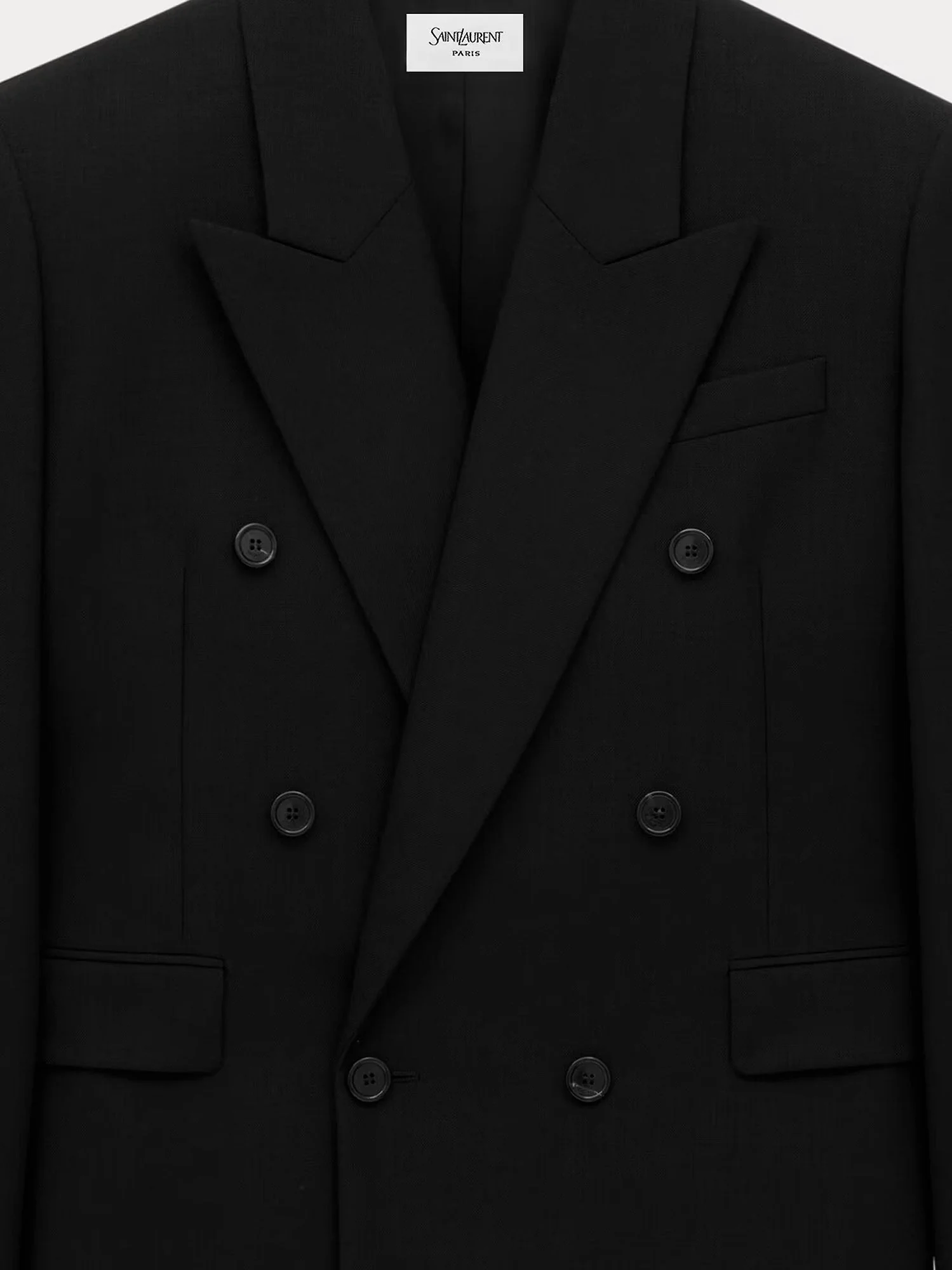 Saint Laurent Double-Breasted Wool Blazer - Image 3