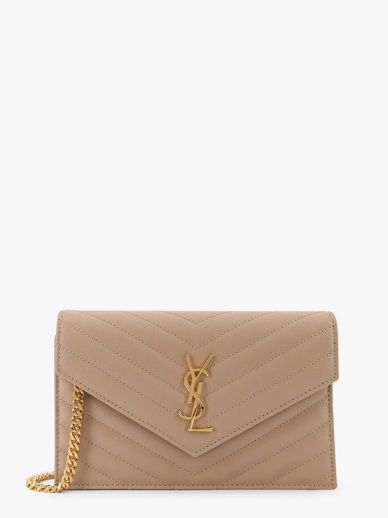 Saint Laurent Envelope Grain-De-Poudre Leather Clutch Bag - Image 11
