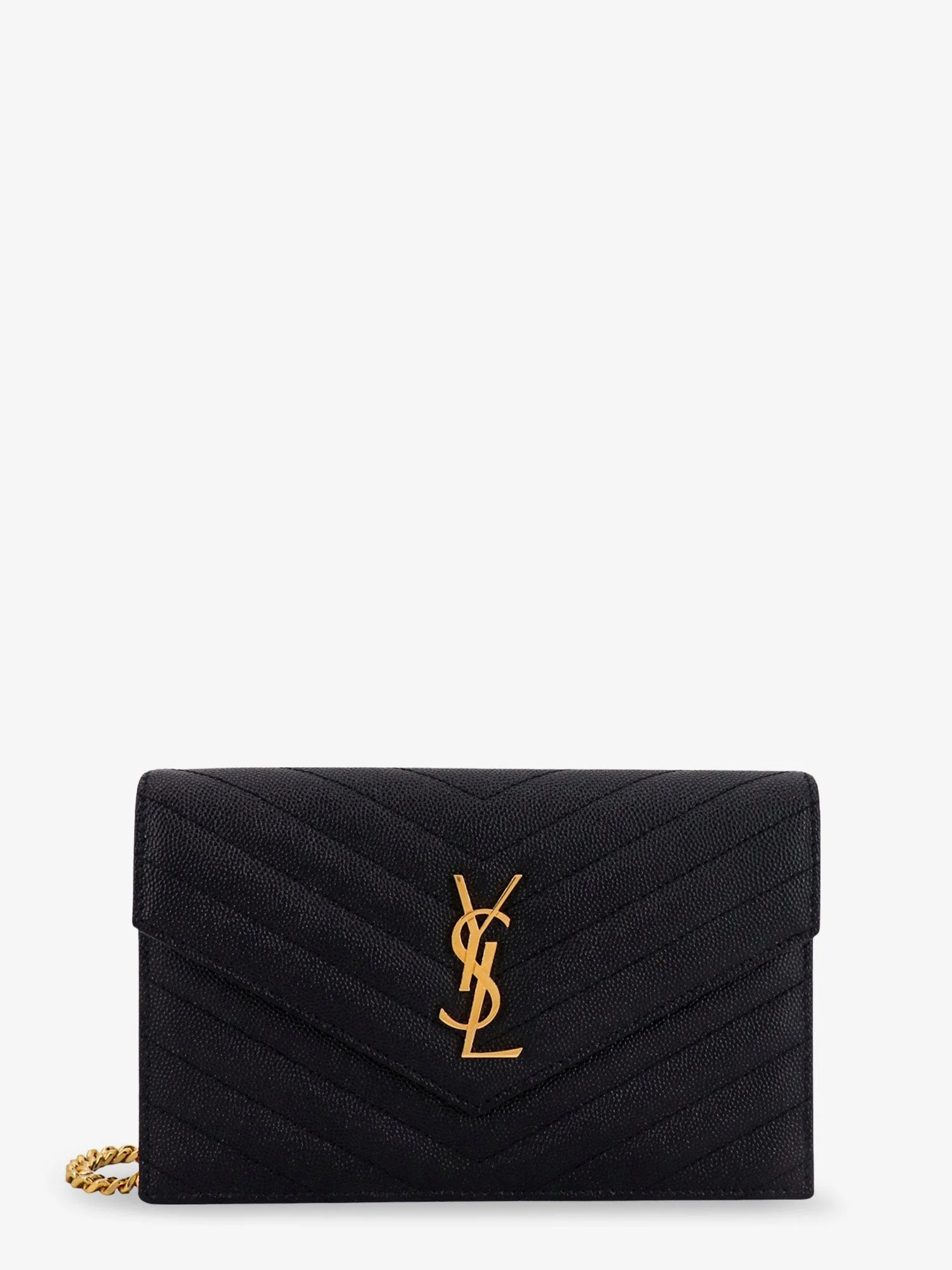 Saint Laurent Envelope Grain-De-Poudre Leather Clutch Bag - Image 6