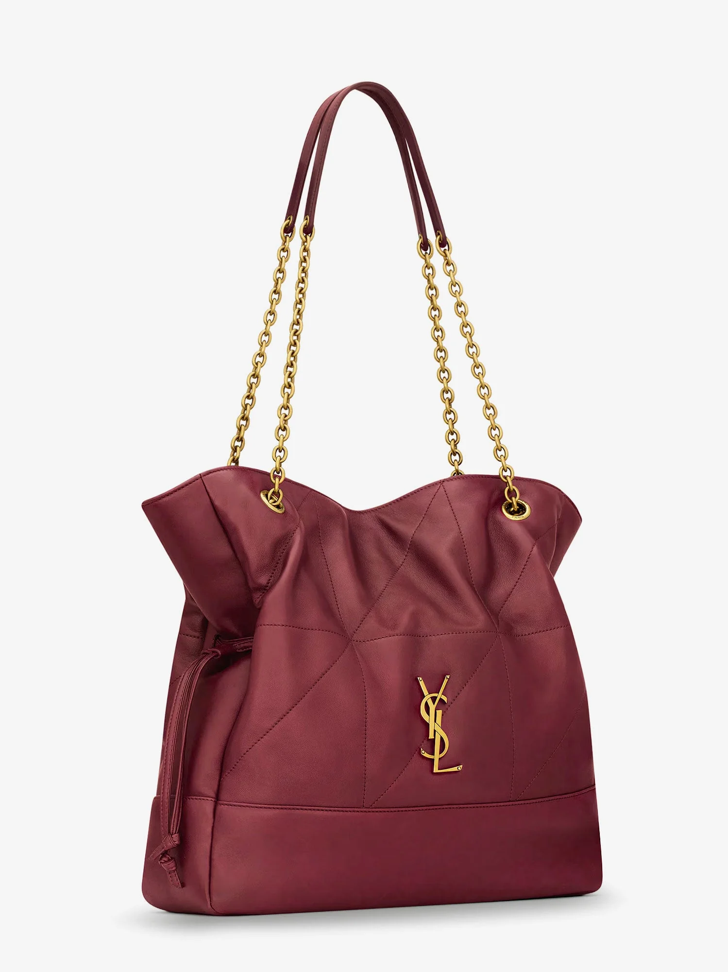 Saint Laurent Jamie Leather Shoulder Bag With Carré Rive Gauche Stitching - Image 3