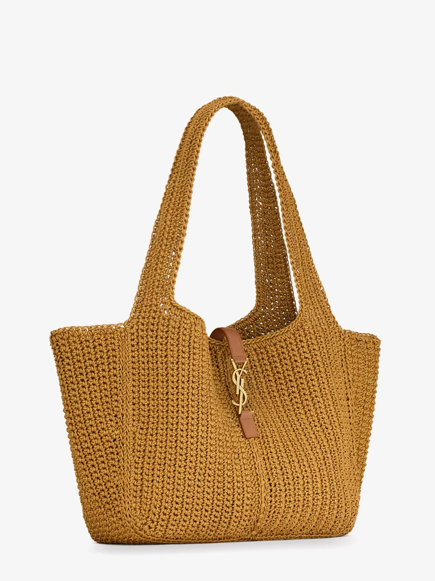 Saint Laurent Le 5 À 7 Bea Linen And Leather Shoulder Bag - Image 4