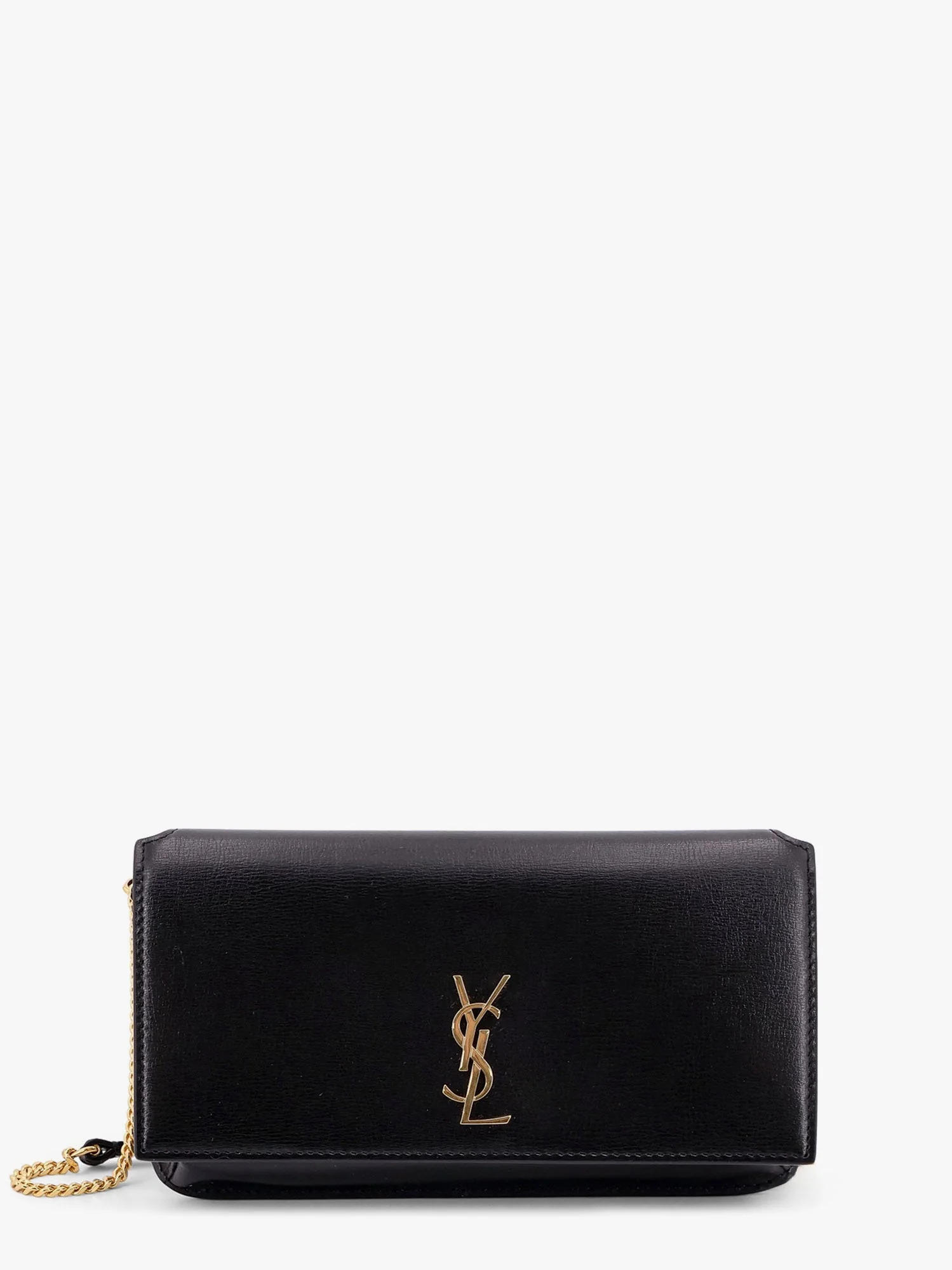Saint Laurent Leather Shoulder Bag With Cassandre Monogram