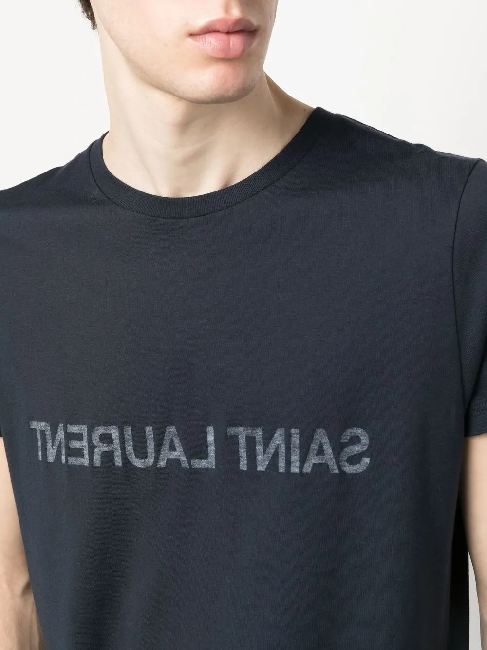 Saint Laurent Men's Reverse Logo T-shirt - Image 3