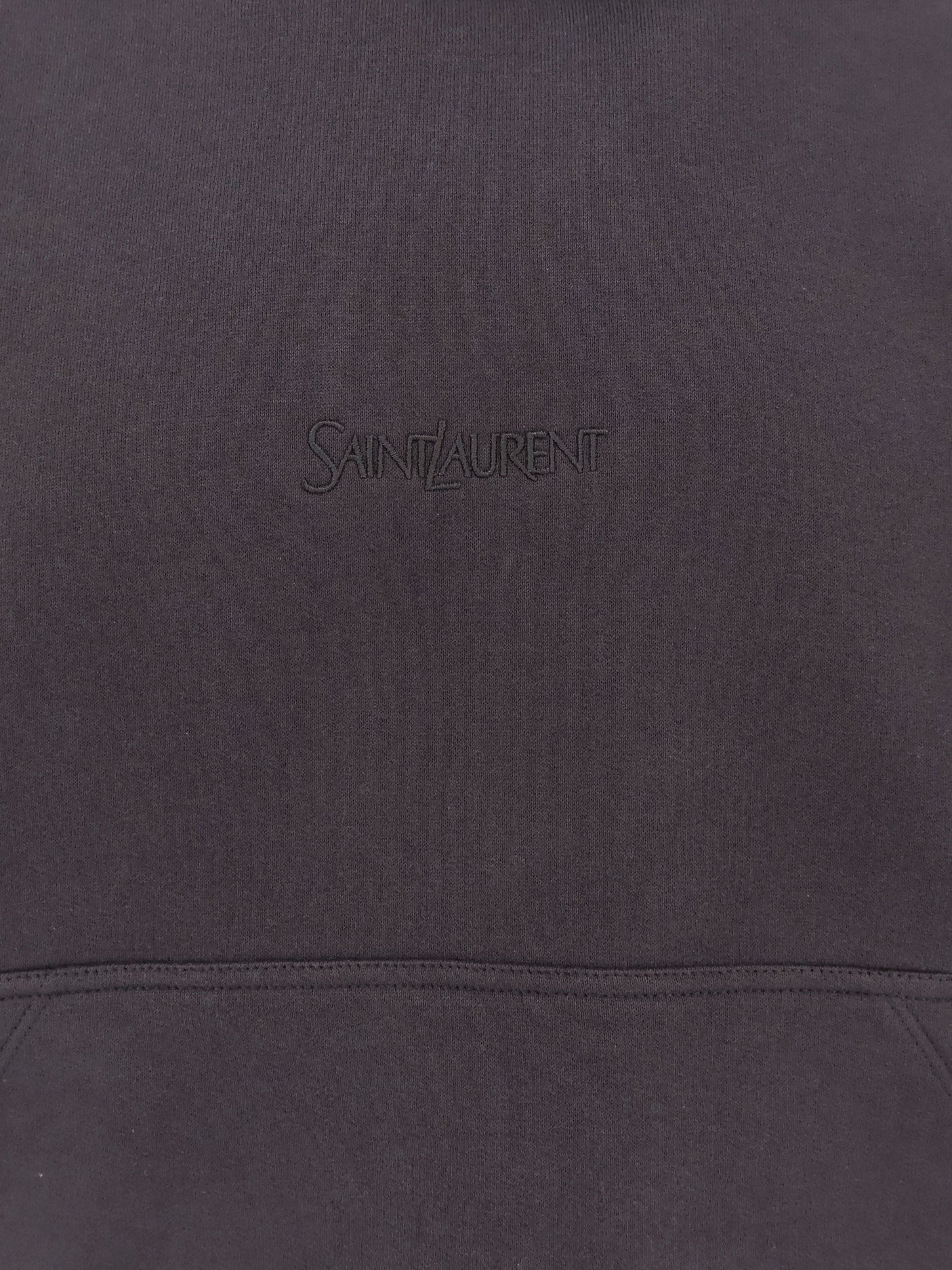 Saint Laurent Organic Cotton Sweatshirt With Frontal Logo Embroidery - Image 4
