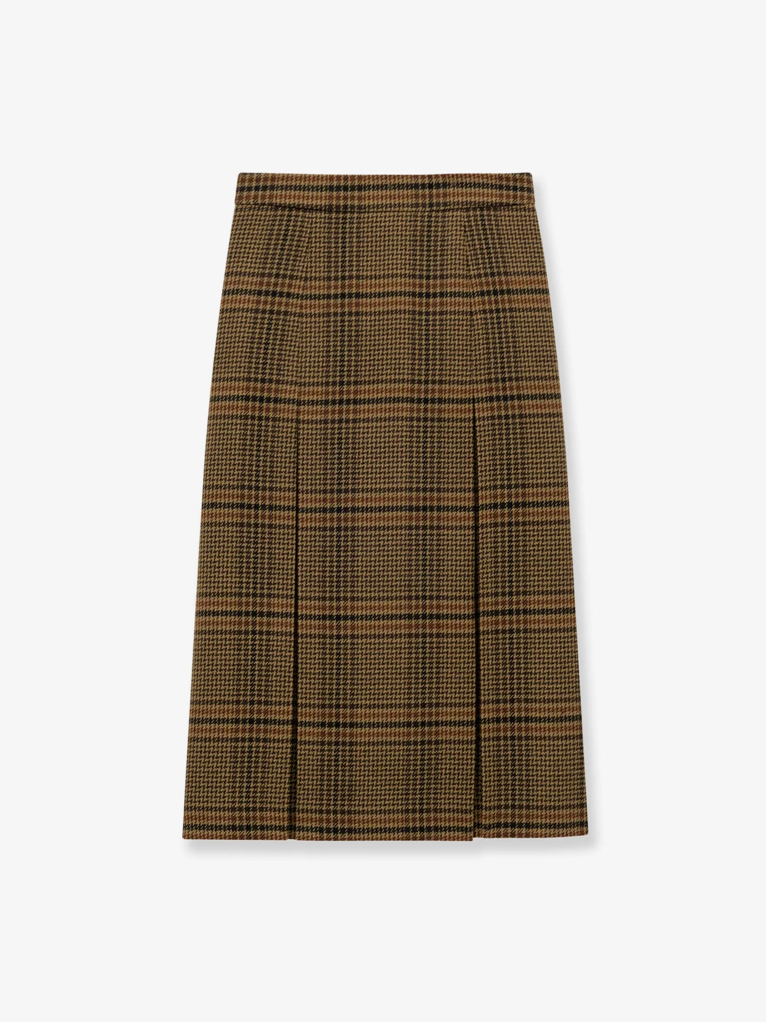 Saint Laurent Prince Of Wales Certified Virgin Wool Skirt