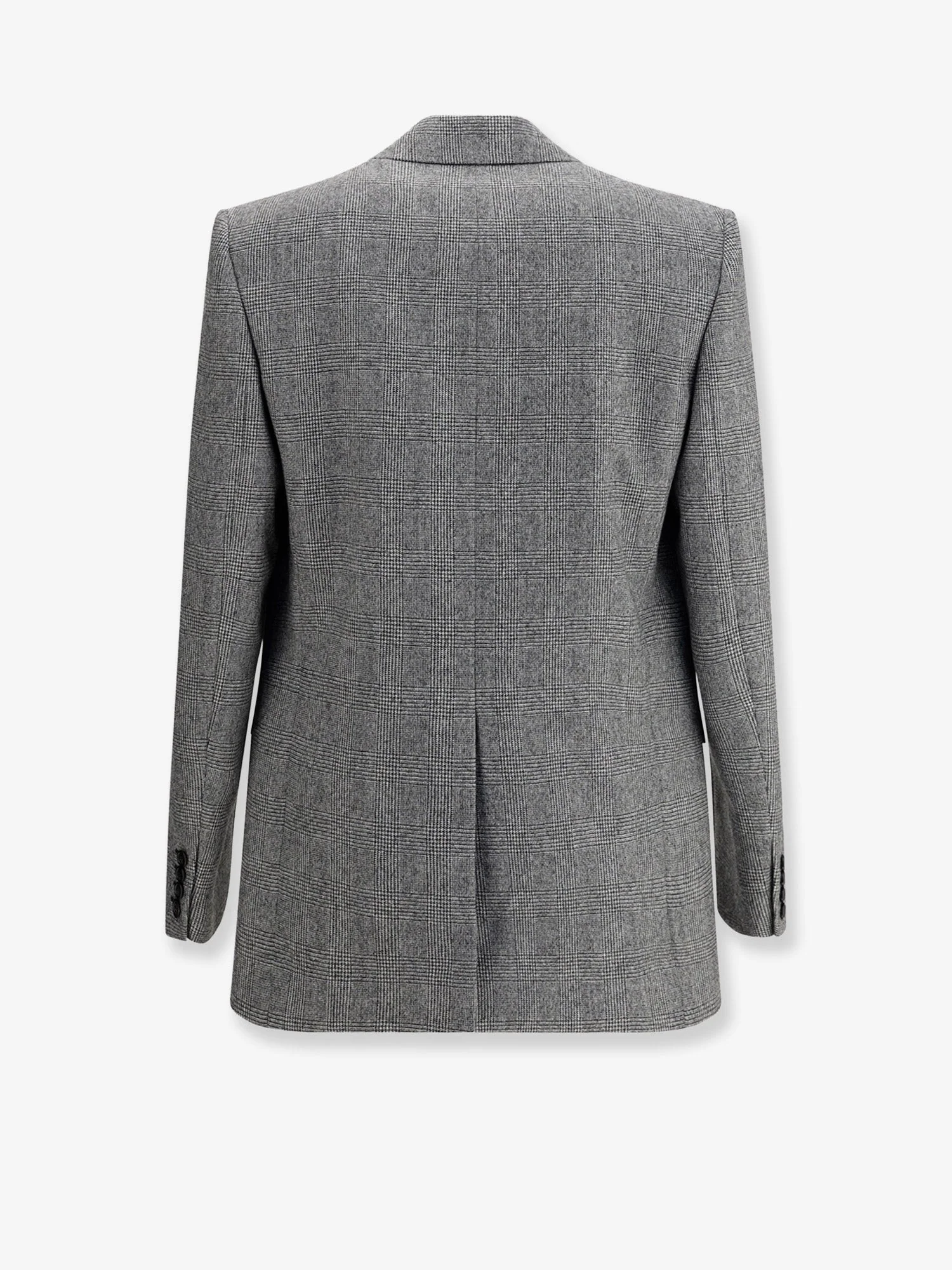 Saint Laurent Prince Of Wales Wool Blazer - Image 2