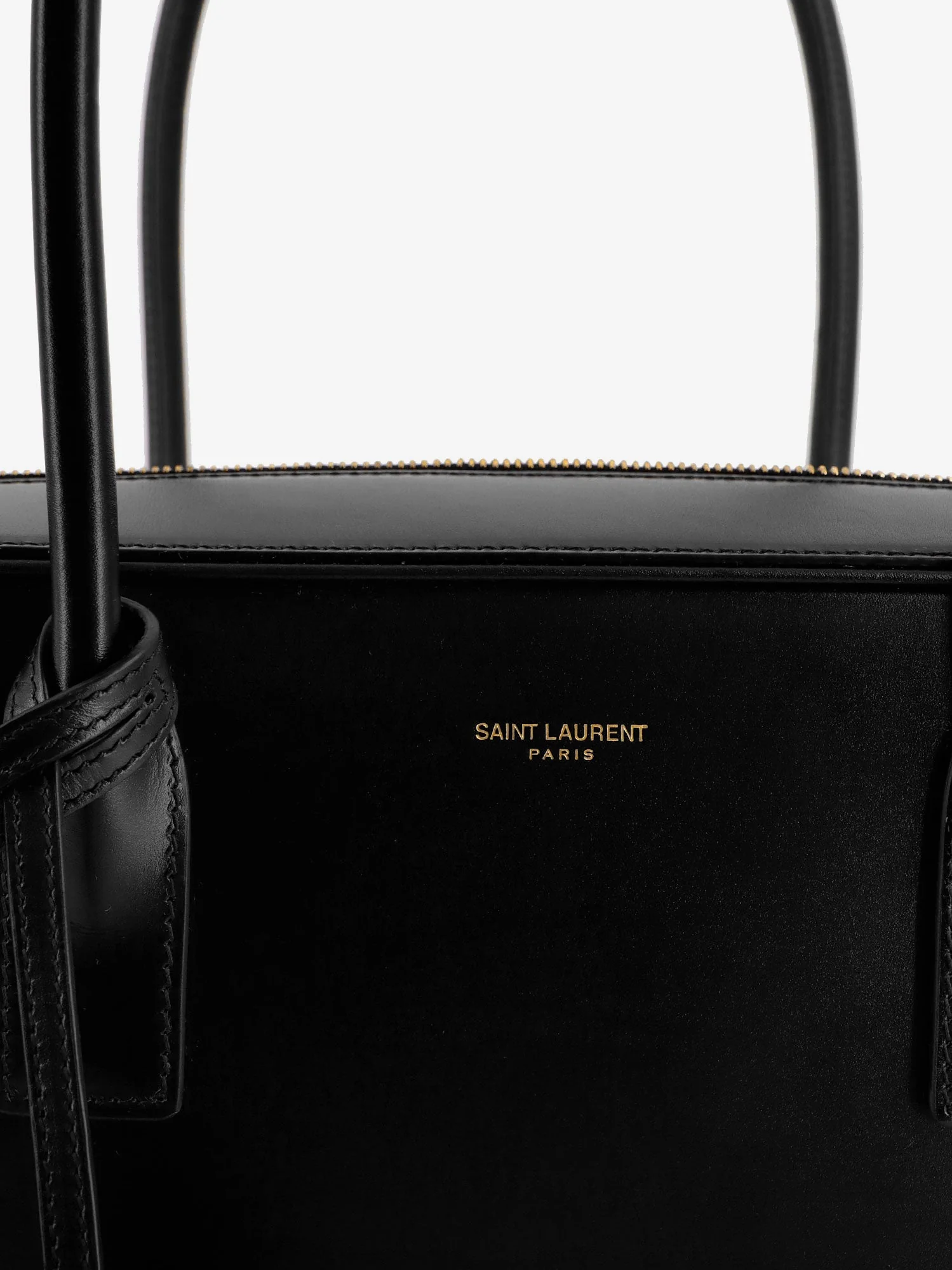 Saint Laurent Sac De Jour In Box Leather Handbag With Metal Padlock Detail - Image 5