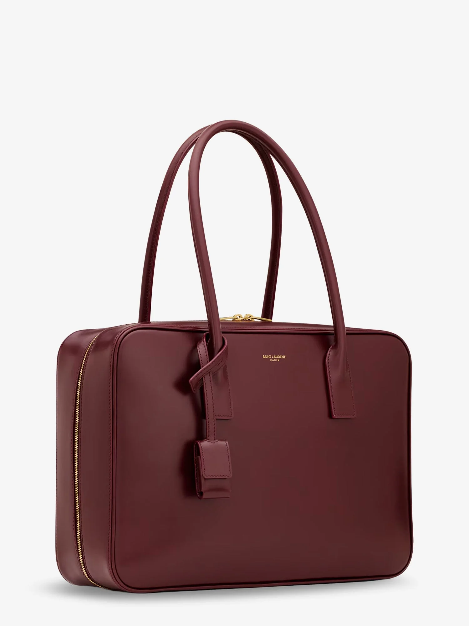 Saint Laurent Sac De Jour In Box Leather Handbag With Metal Padlock Detail - Image 8