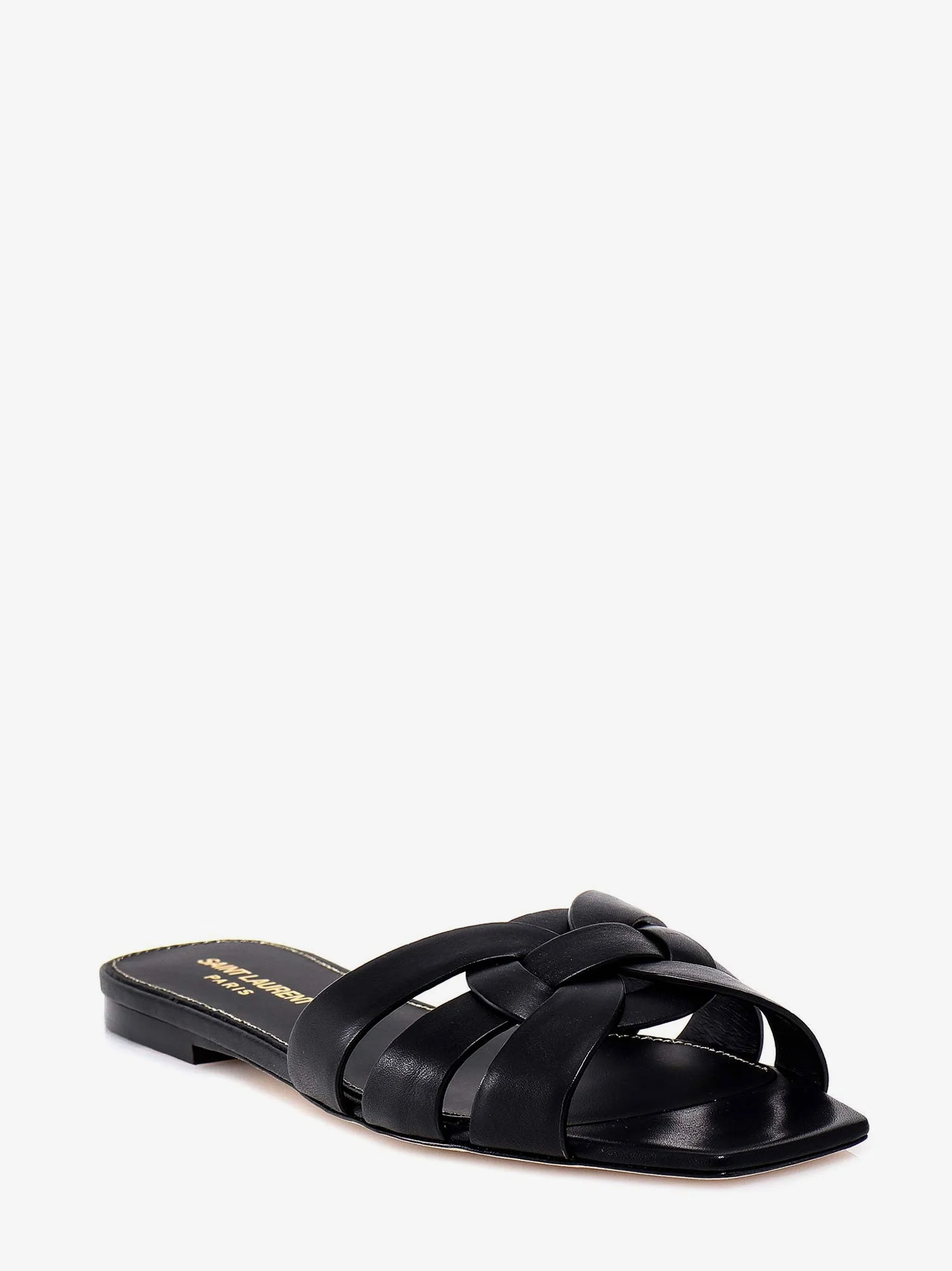 Saint Laurent Tribute 05 Leather Nu Pieds Flat Sandals - Image 2