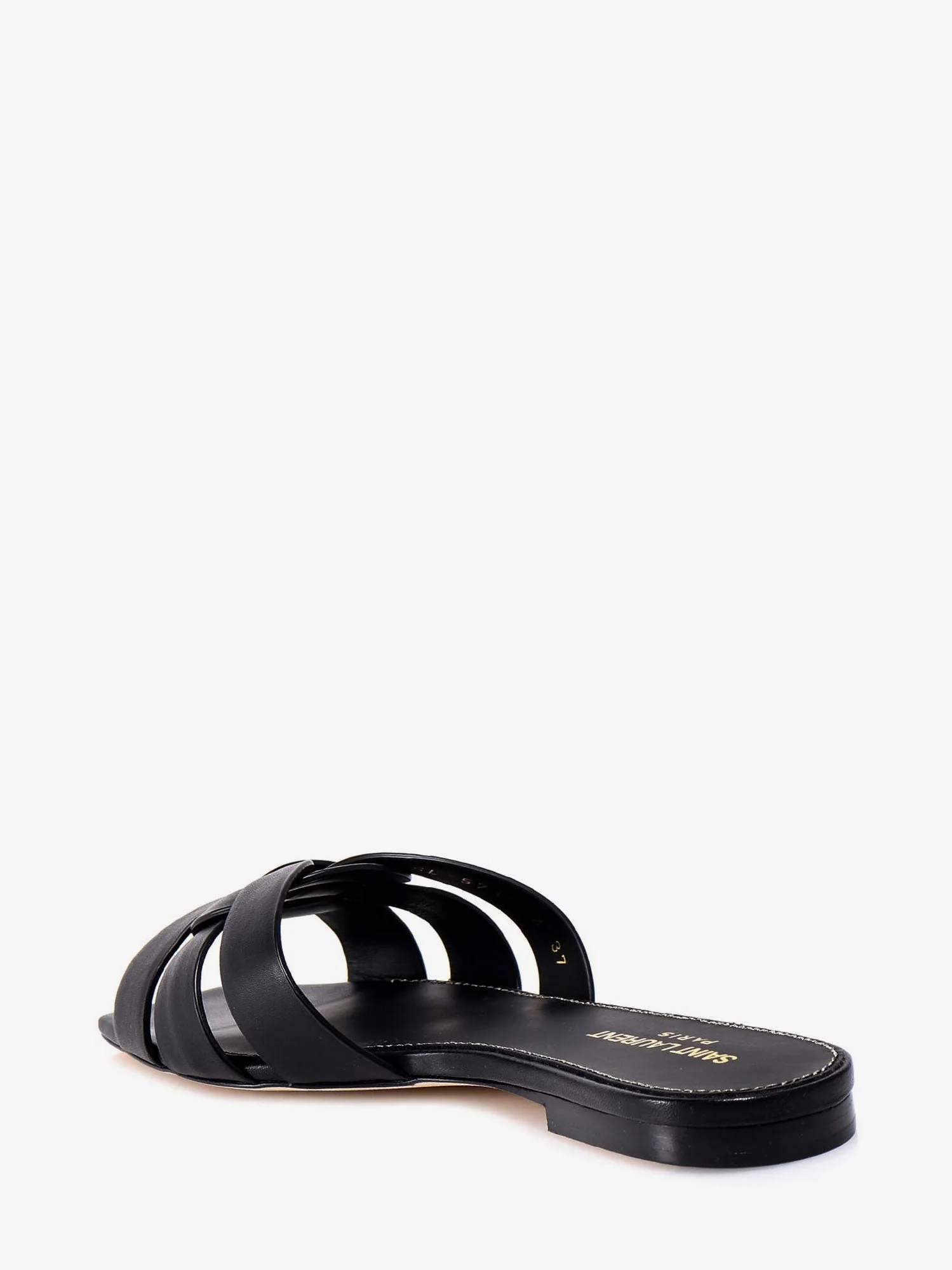Saint Laurent Tribute 05 Leather Nu Pieds Flat Sandals - Image 3