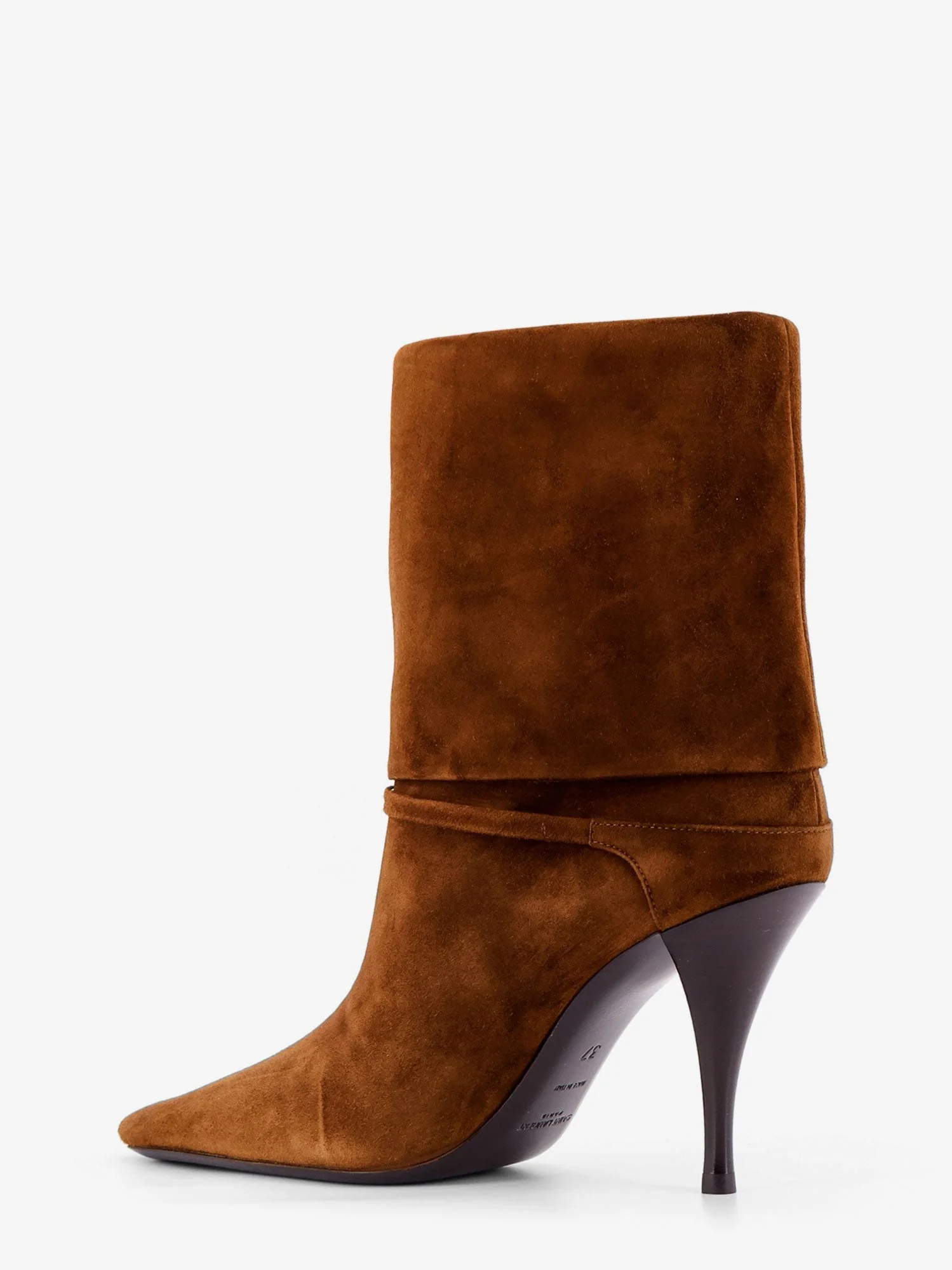 Saint Laurent Vicky 90 Suede Boots - Image 3