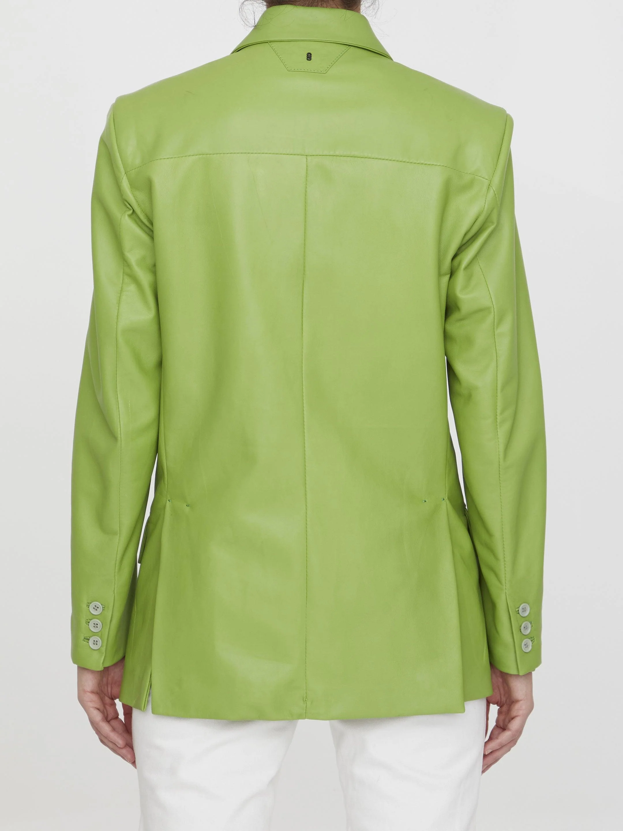 Salvatore Santoro Lime Leather Jacket - Image 4