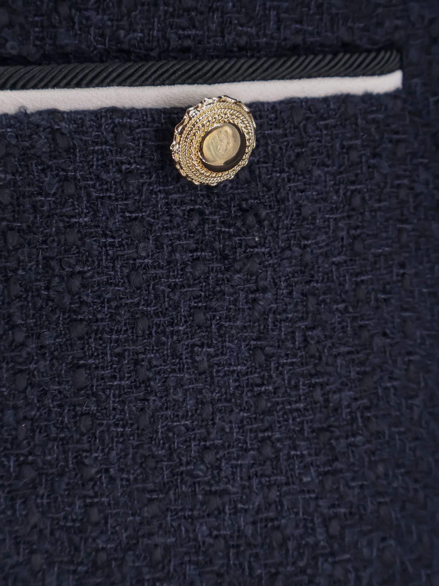 Self Portrait Bouclé Fabric Blazer With Jewel Buttons - Image 5