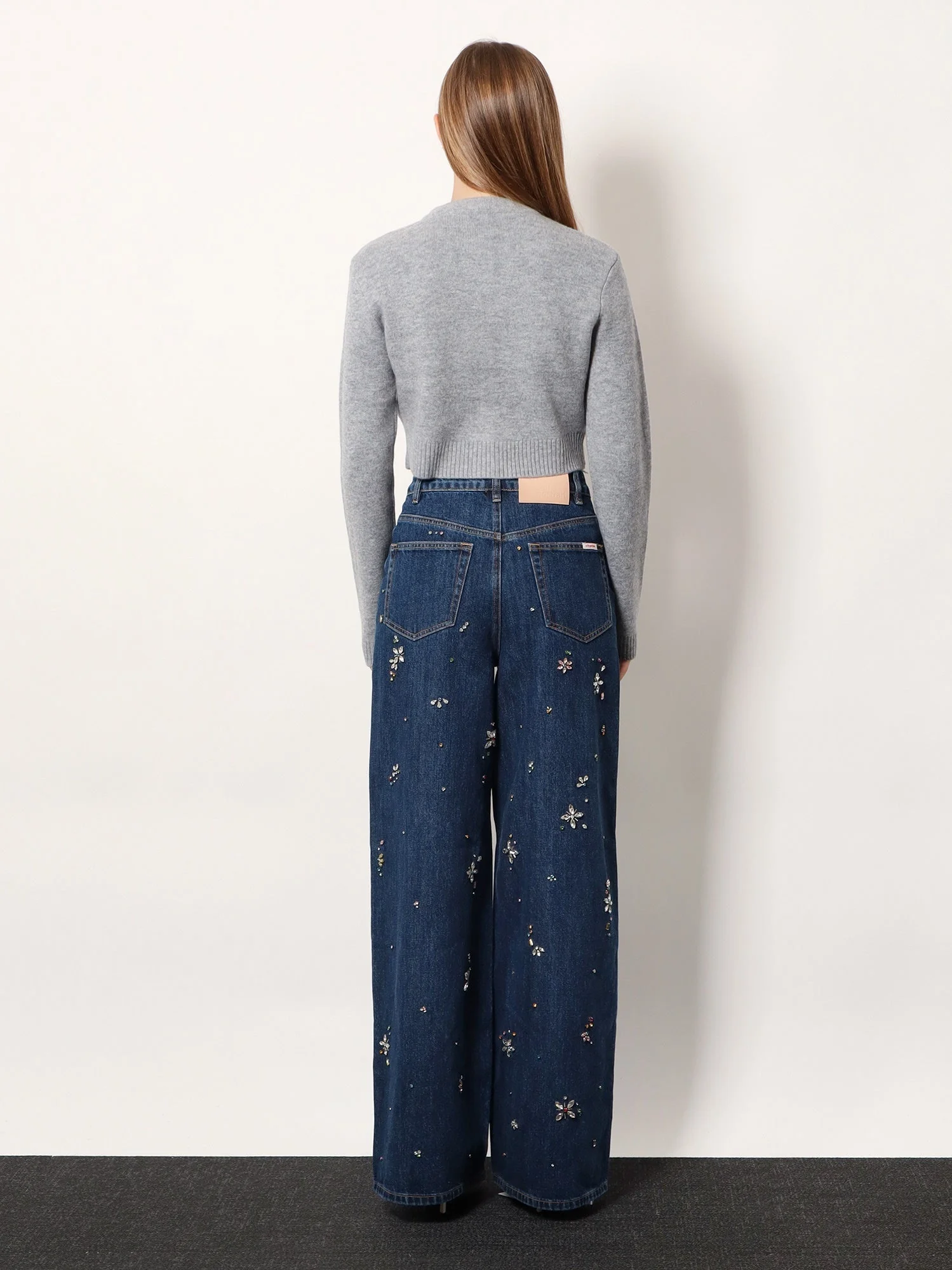 Self Portrait Cropped Wool Cardigan - Image 8